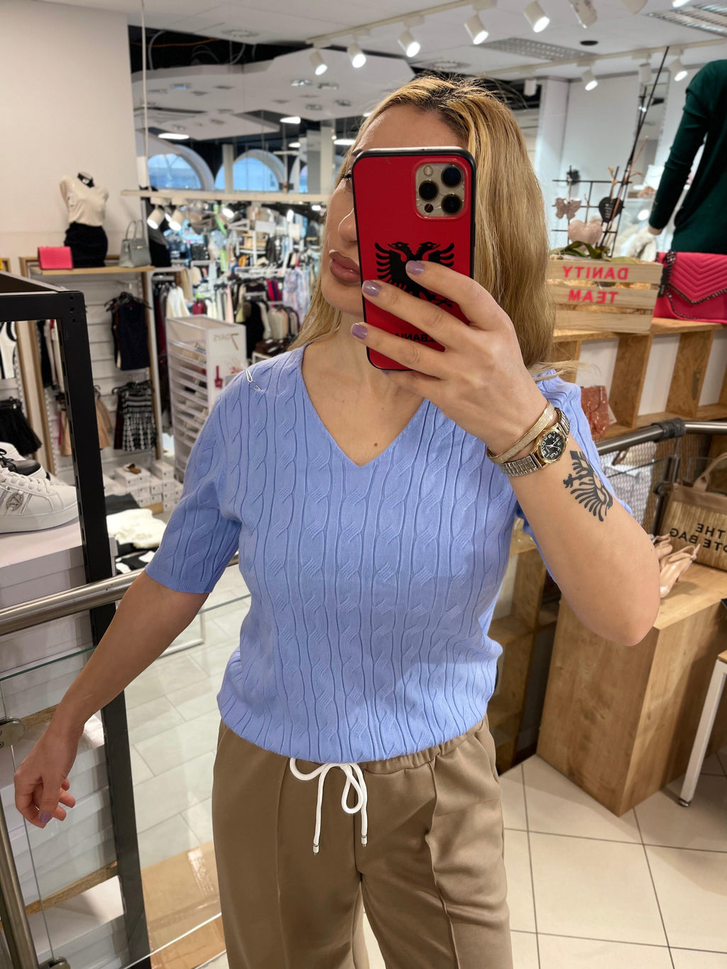 HALBARM ZOPFSTRICK SHIRT