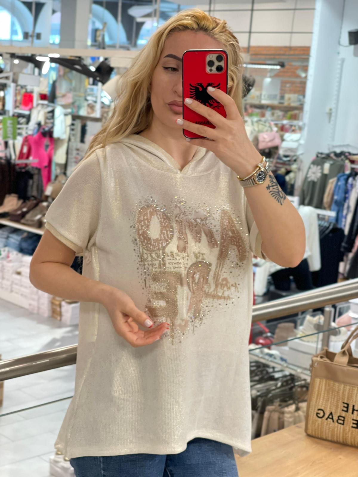 Viskose Kapuzen Shirt Liane