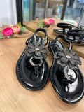 Glitzer Blumen Sandalen