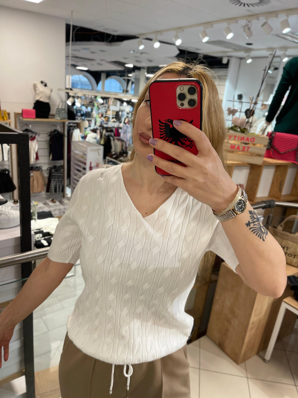 HALBARM ZOPFSTRICK SHIRT