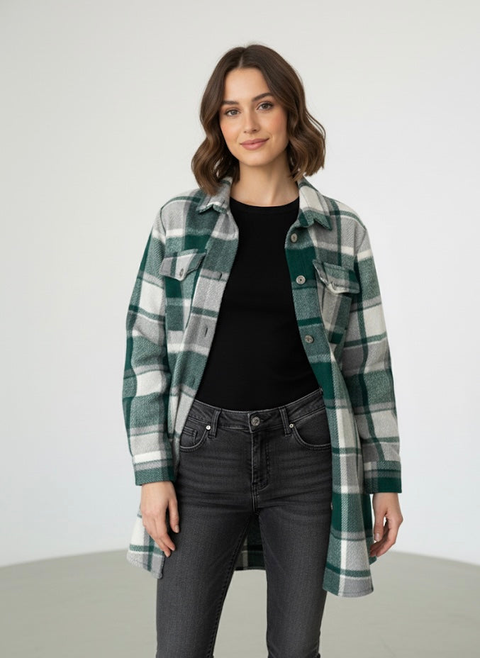 FLANELLBLUSE IM KAROMUSTER