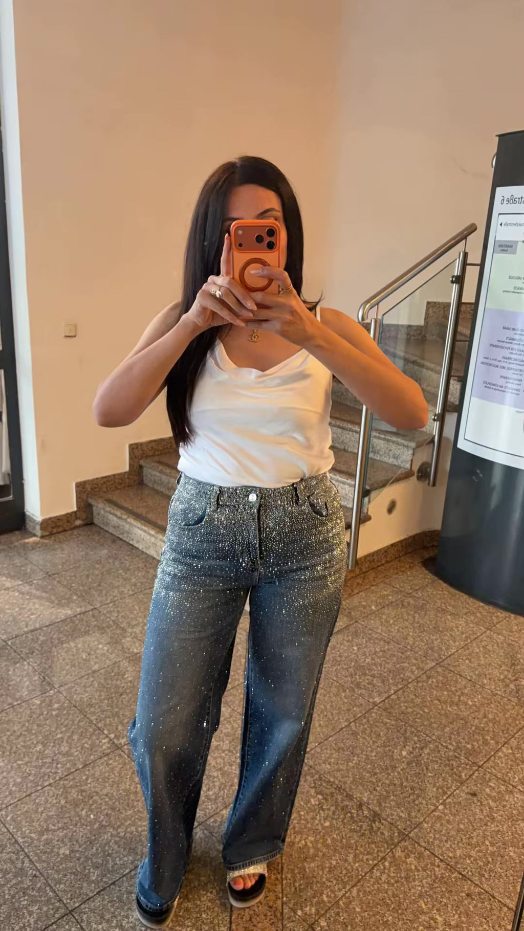 Baggy Style Danity Glitzer Jeans – Wide Leg – Strass Glitter – Sparkly Jeans The Orginal