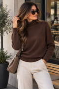 Rollkragenpullover in Feinstrick