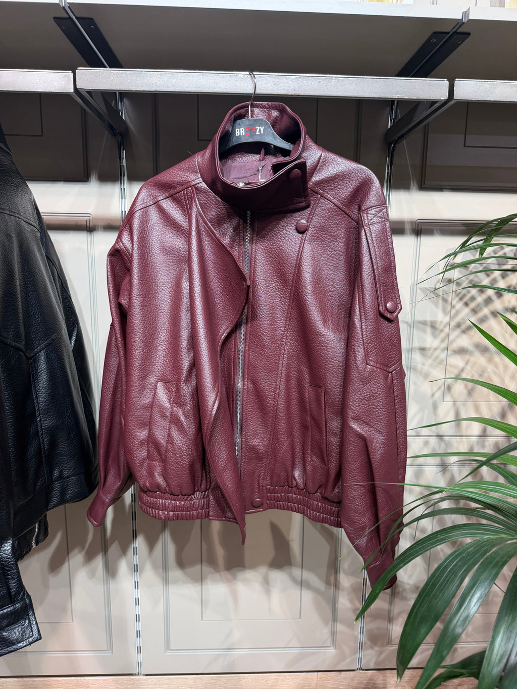 Bikerjacke mit Stehkragen und markanten Details