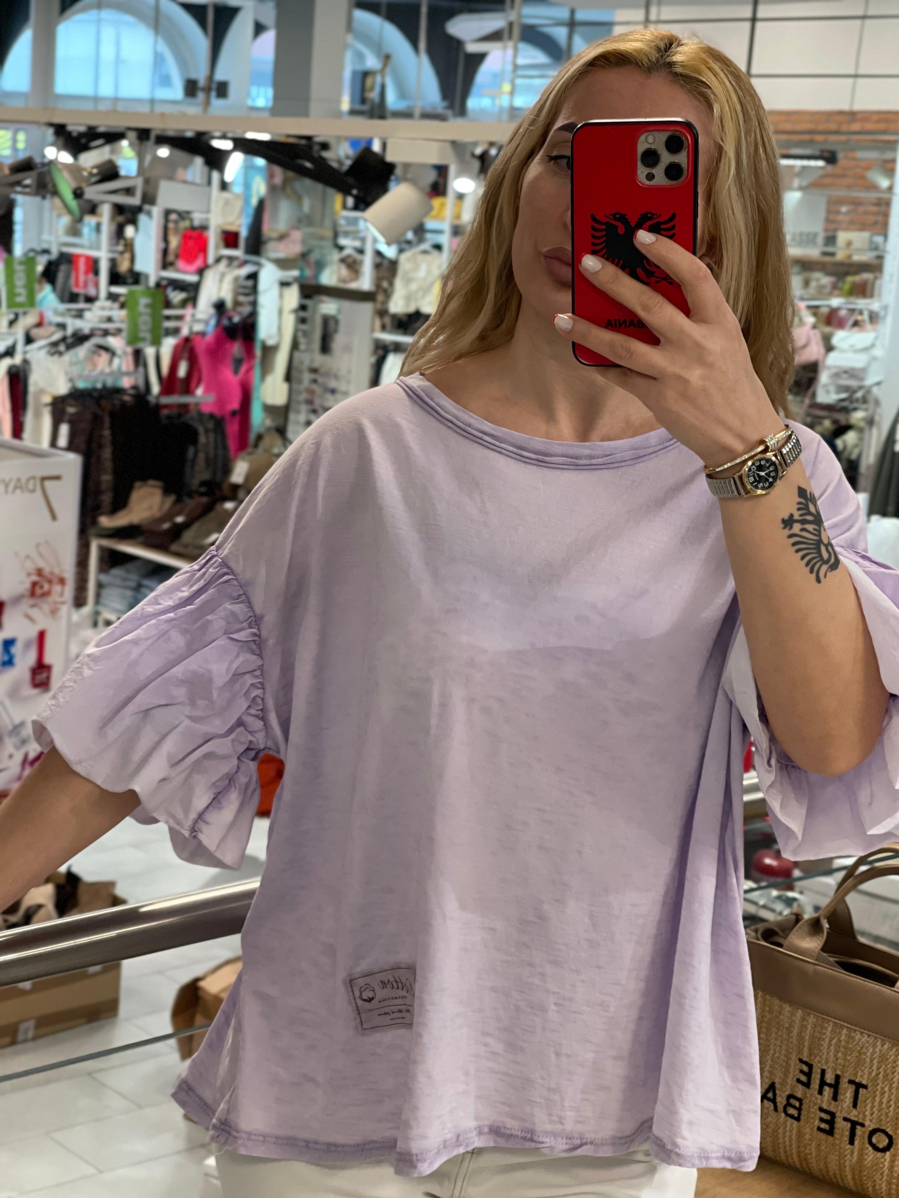 Volante Ärmeln Shirt Manja