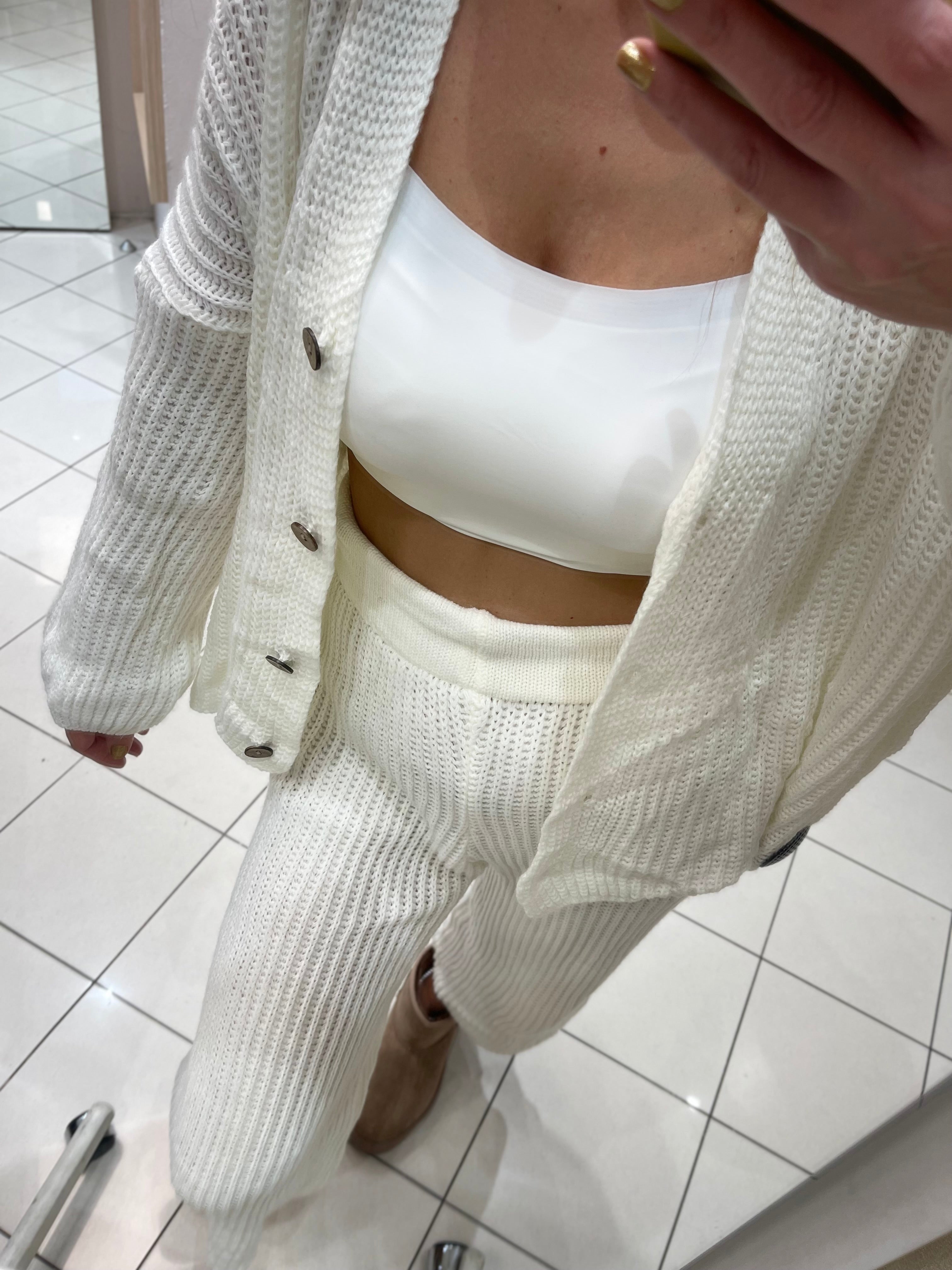 STRICK-ZWEITEILER IN WEISS