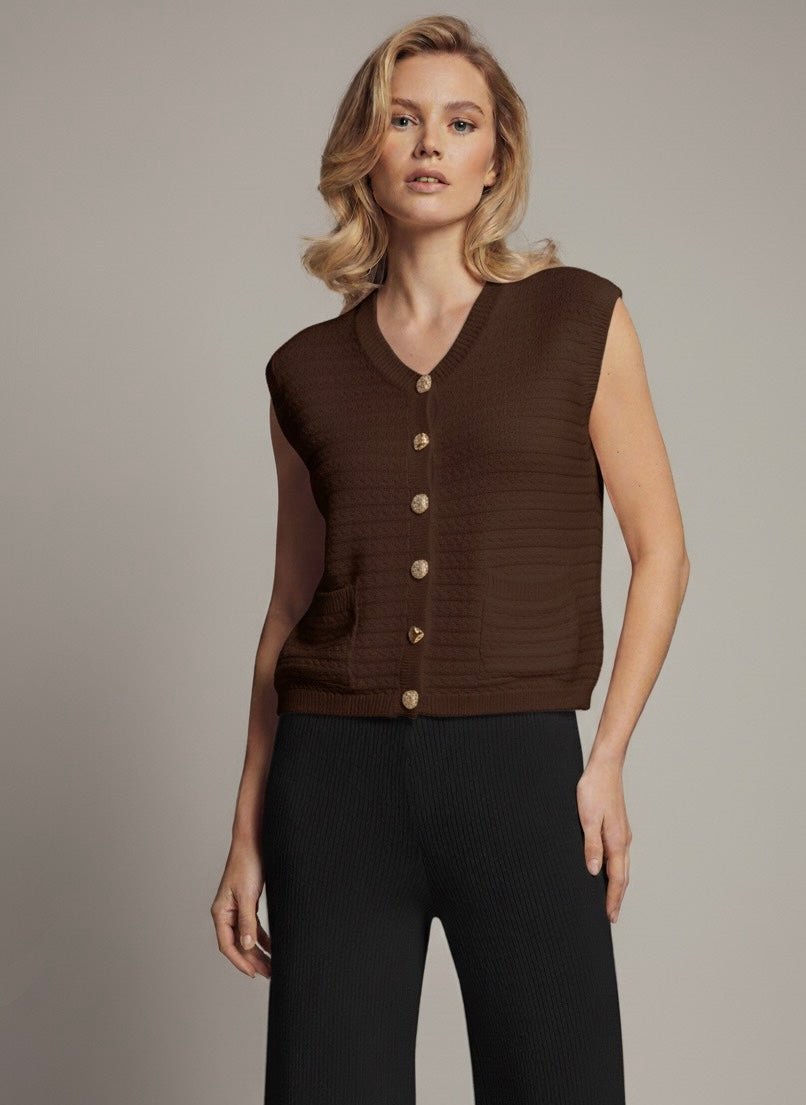 STRICKWESTE SCHOKO BRAUN
