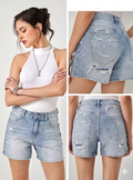 Jeans Hotpants mit Strass