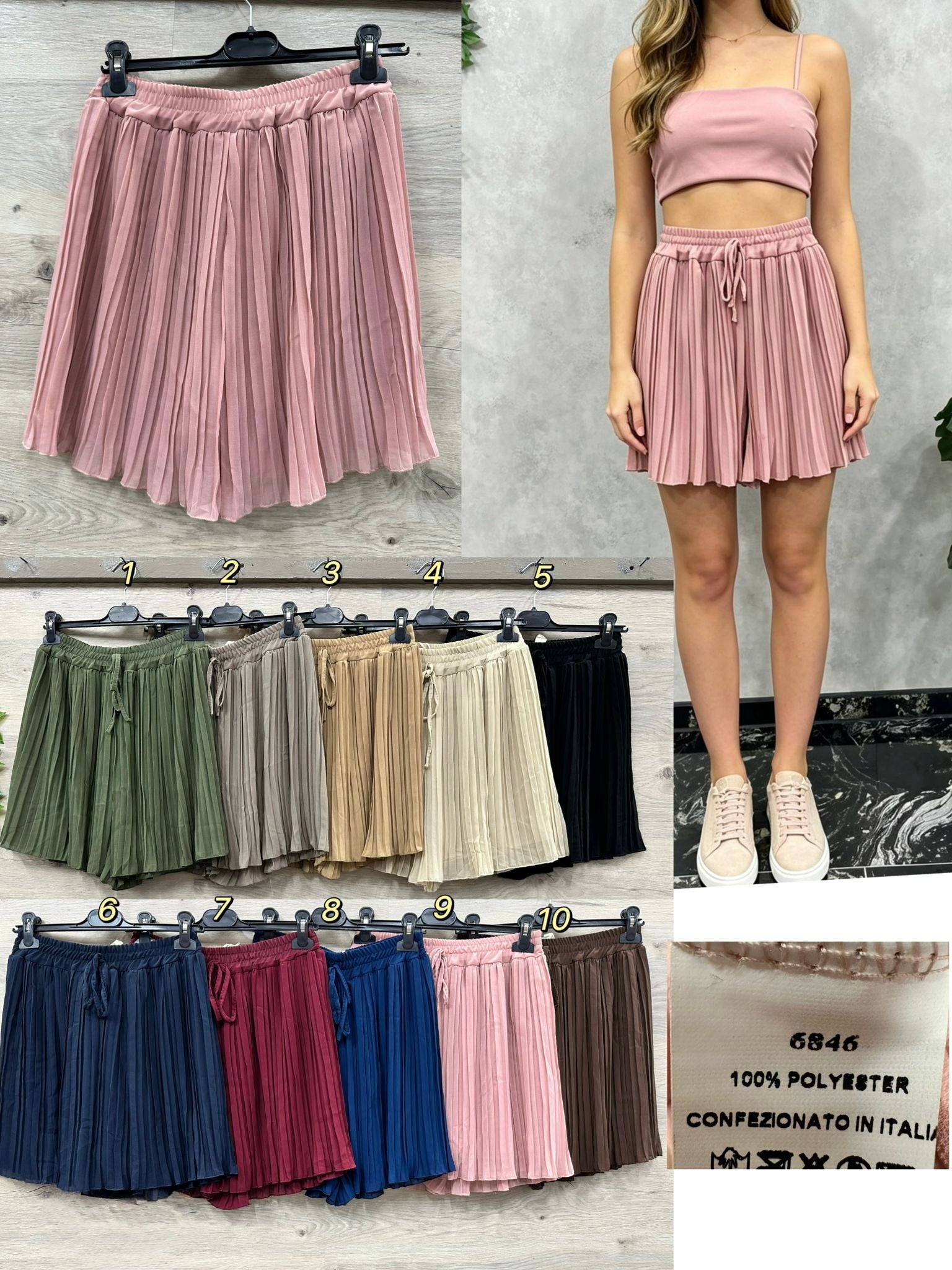 Plissee Hosenrock short Nadja
