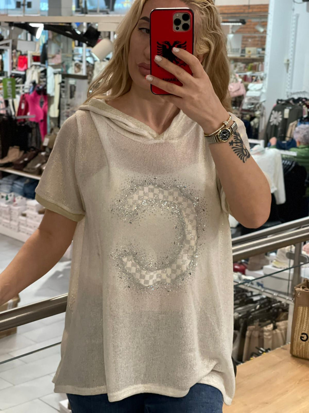 Viskose Kapuzen Shirt Liane