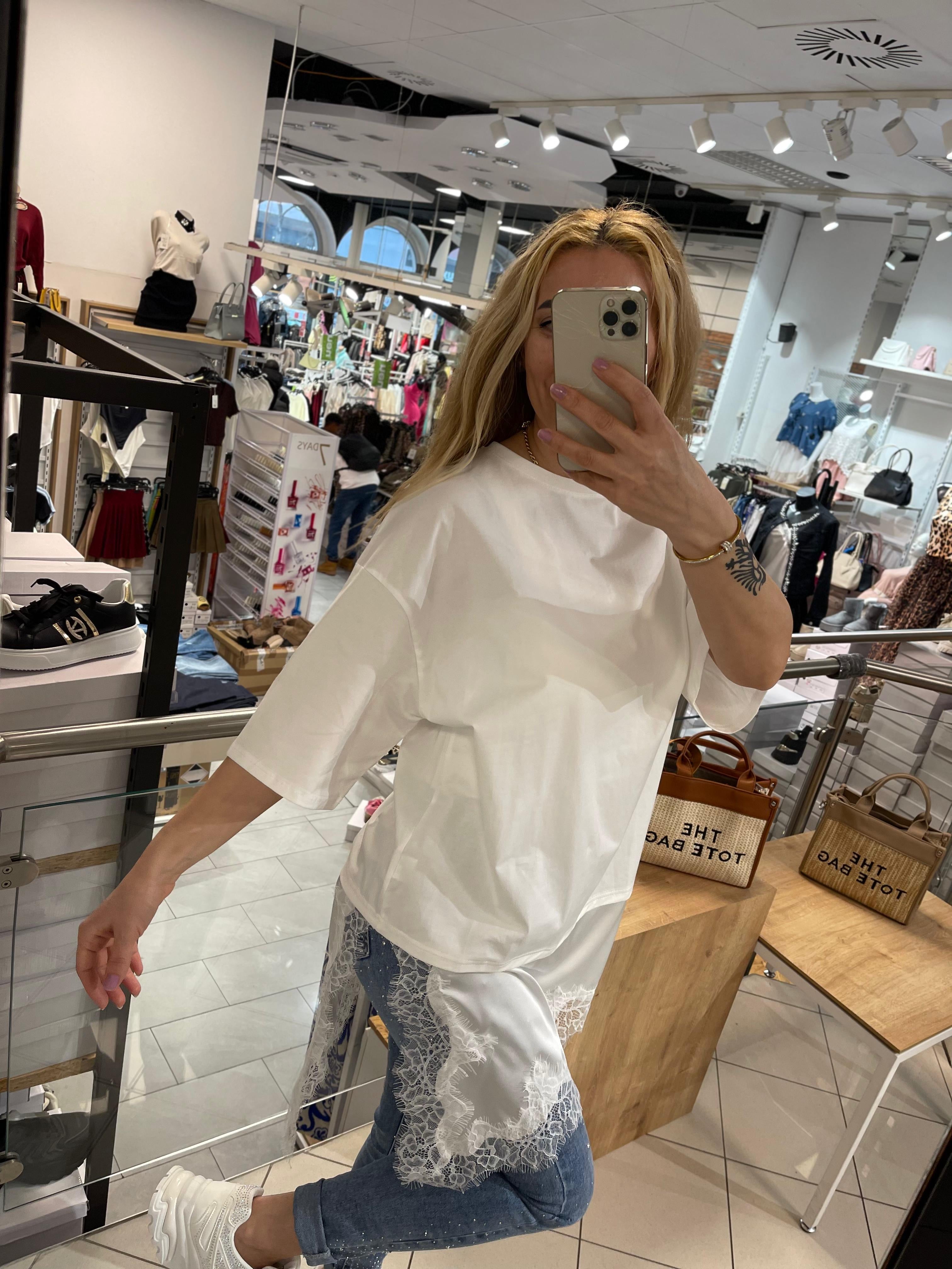T-Shirt mit Spitze Anna