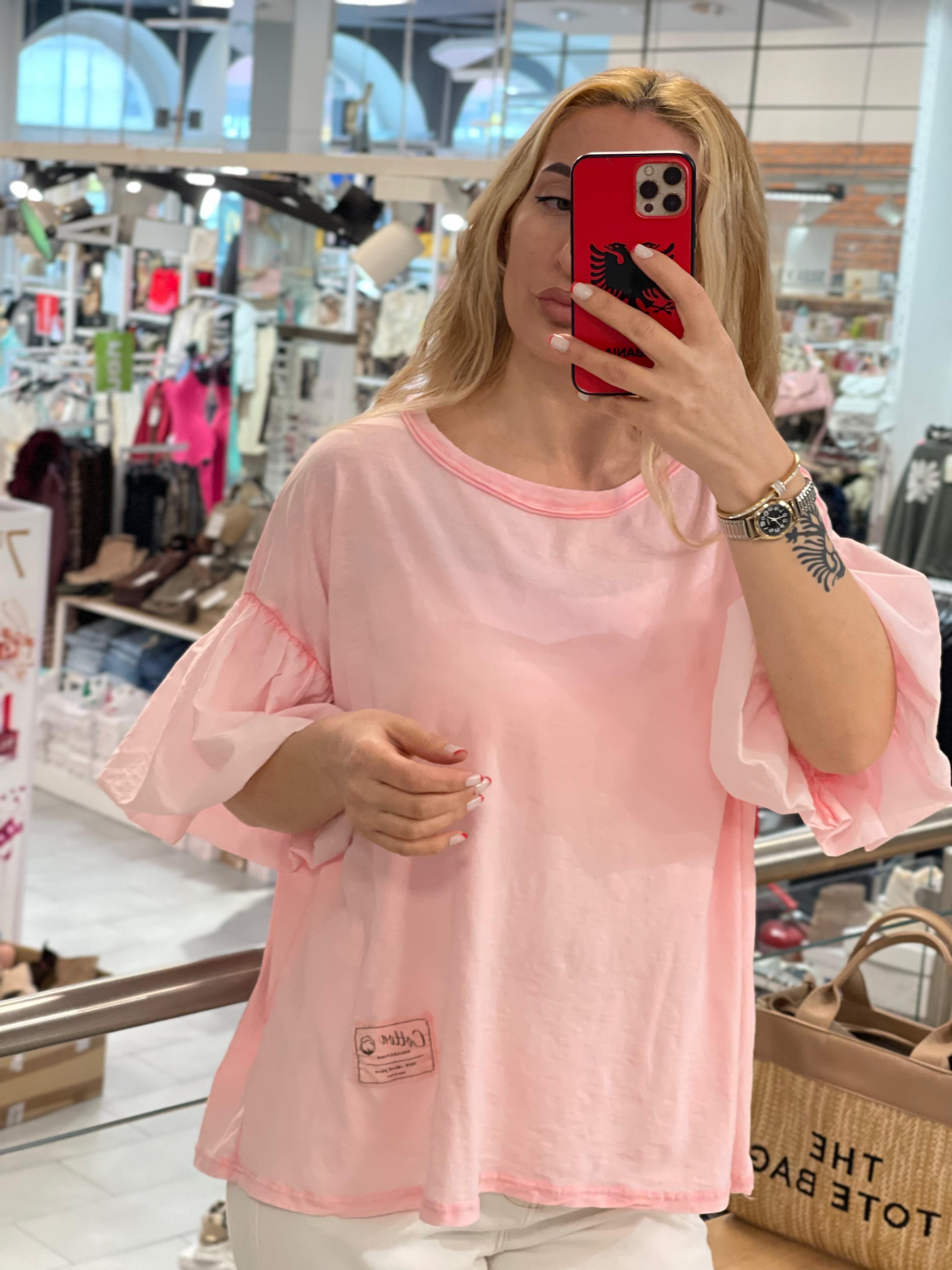 Volante Ärmeln Shirt Manja