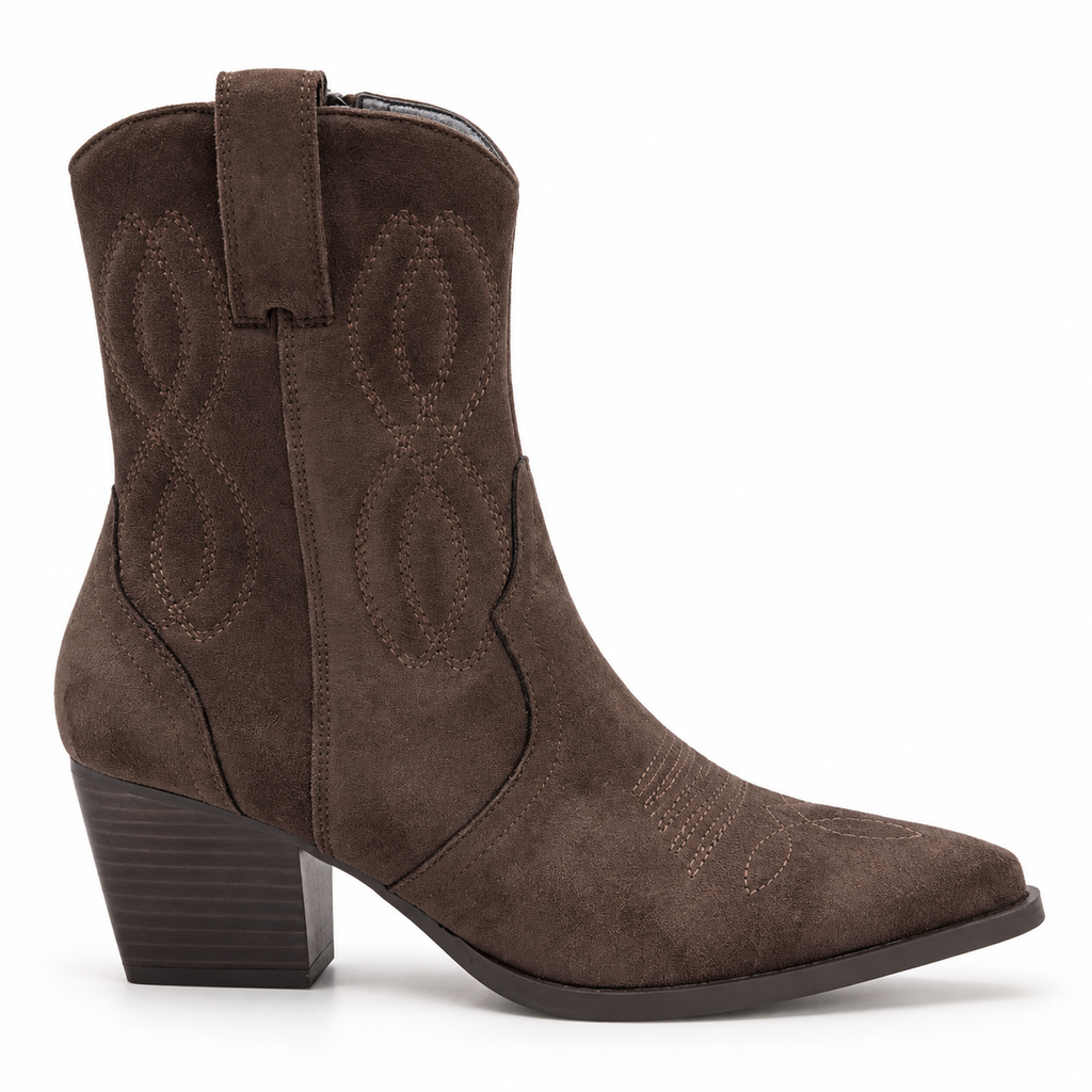 Western-Stiefelette mit Stickerei