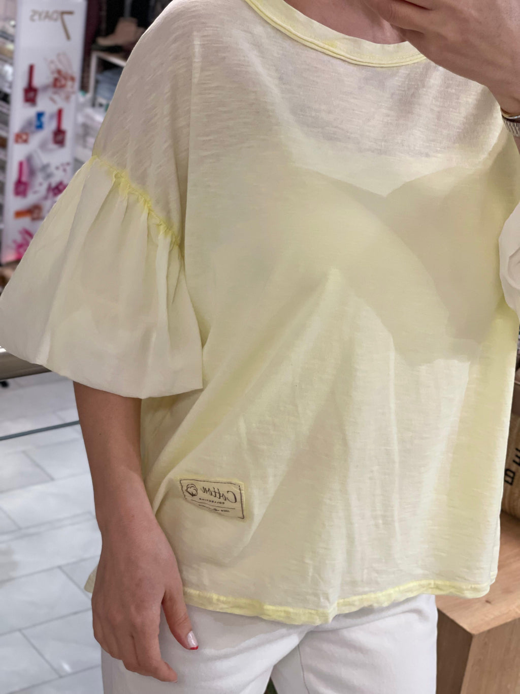 Volante Ärmeln Shirt Manja