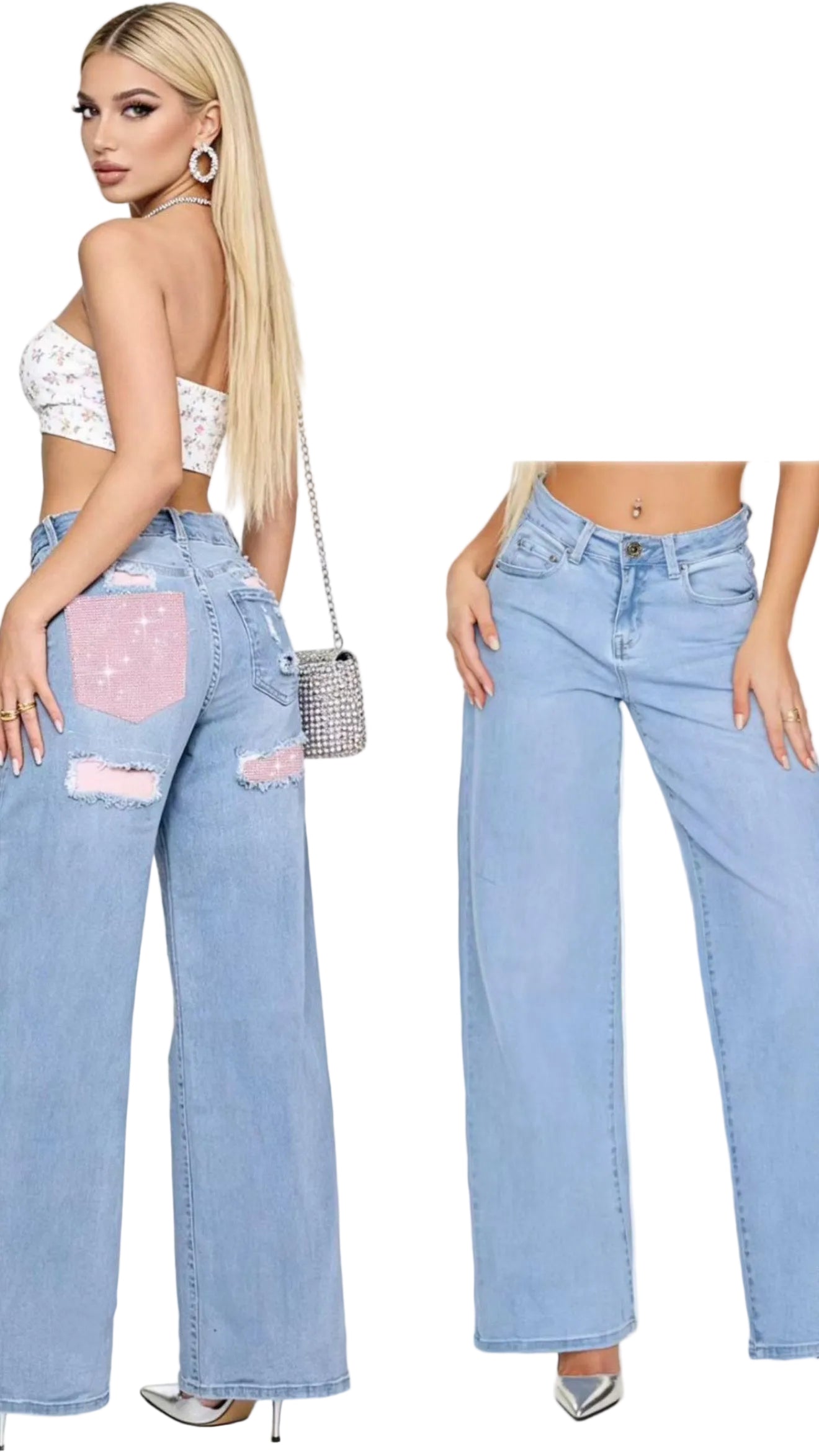 Glitzer Jeans Kelly