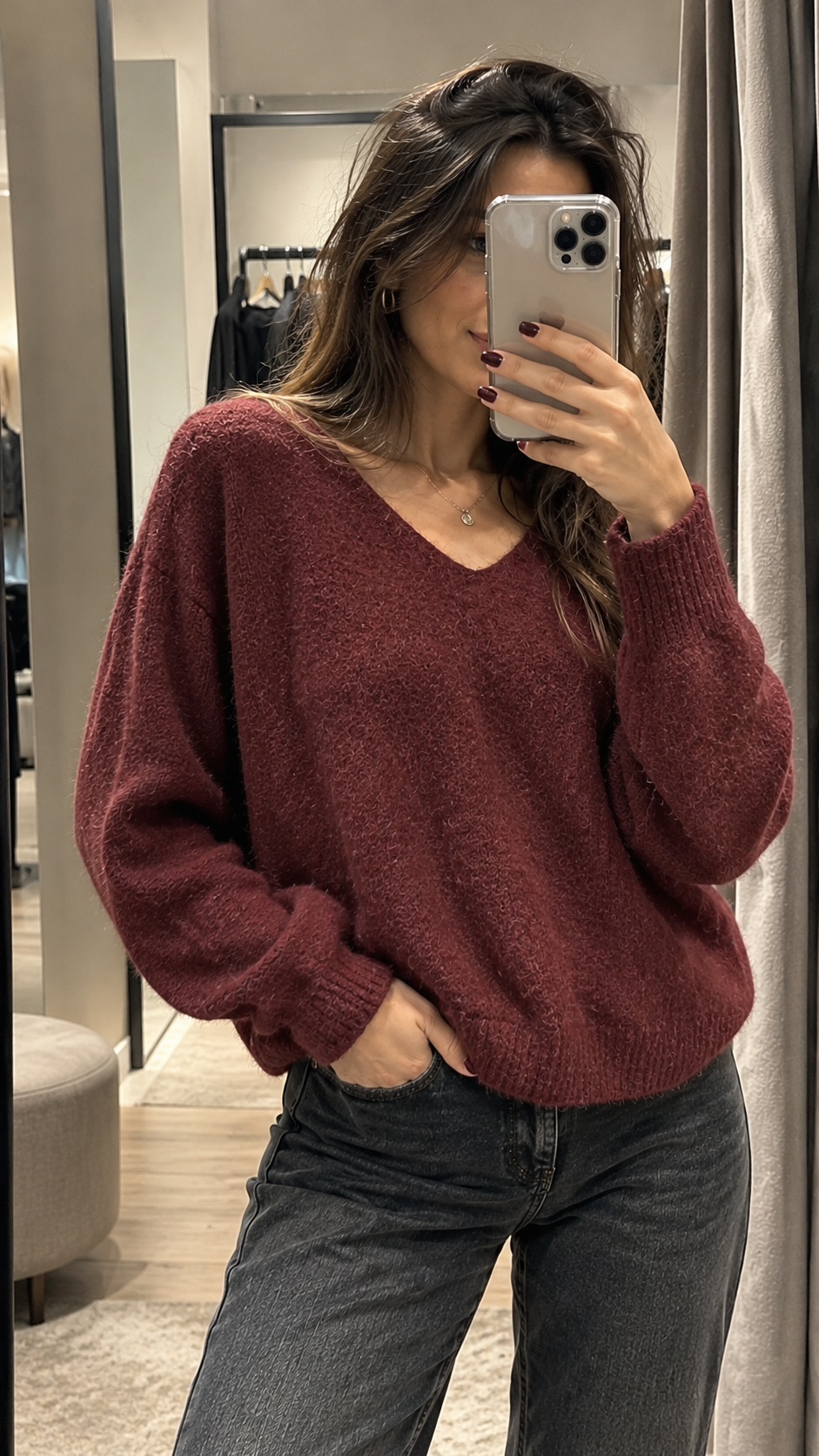 Flauschiger Damenpullover mit 30 % Superfine Alpaka