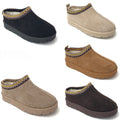 Velours-Plateau Clogs Gefütterte Mule-Slipper