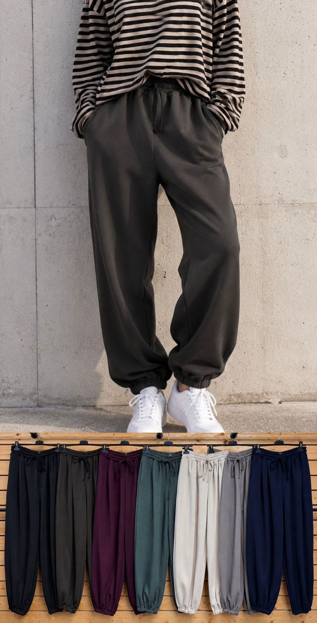 Lässige Oversized Jogginghose / Sweatpants mit Kordelzug
