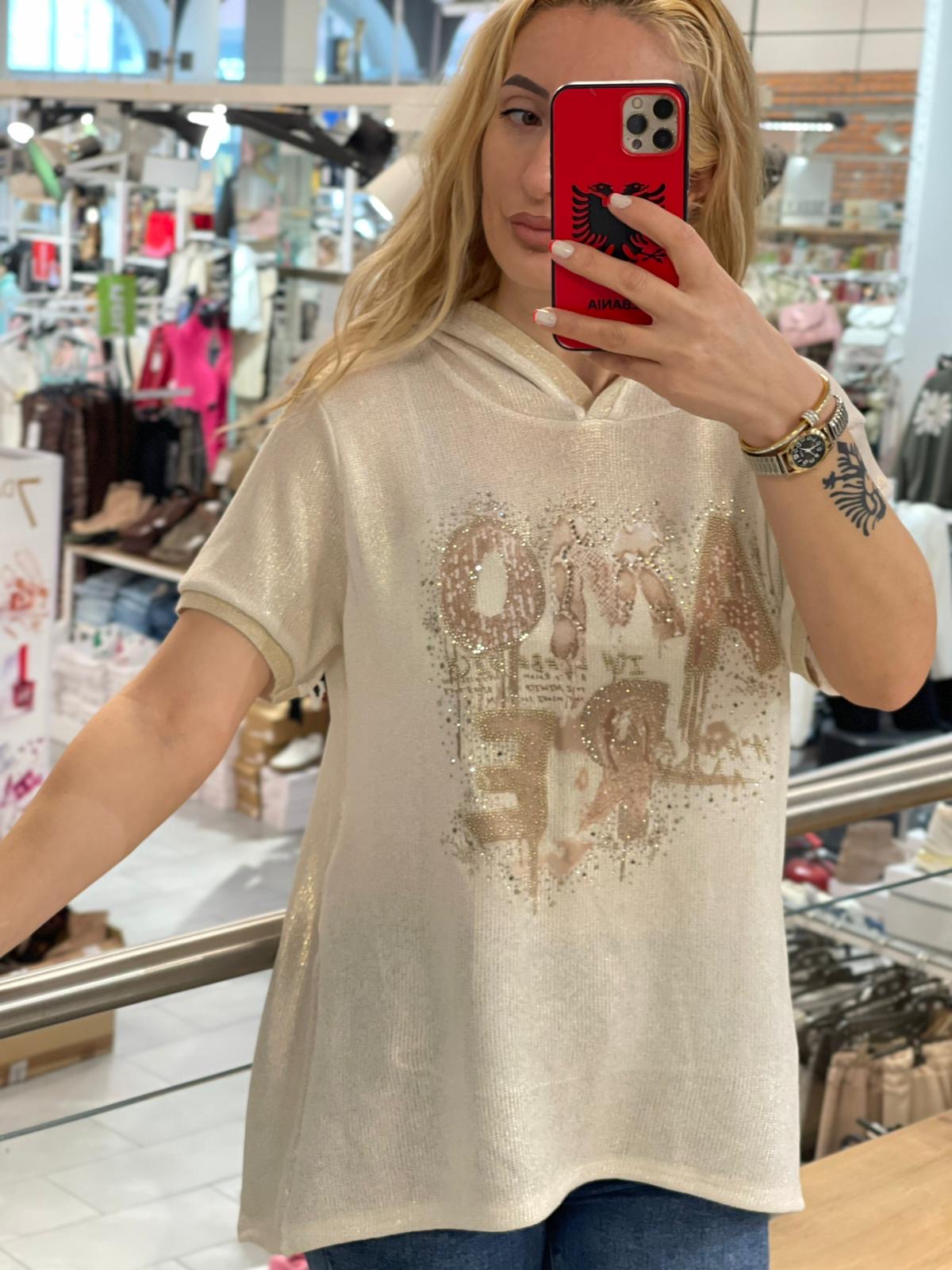 Viskose Kapuzen Shirt Liane