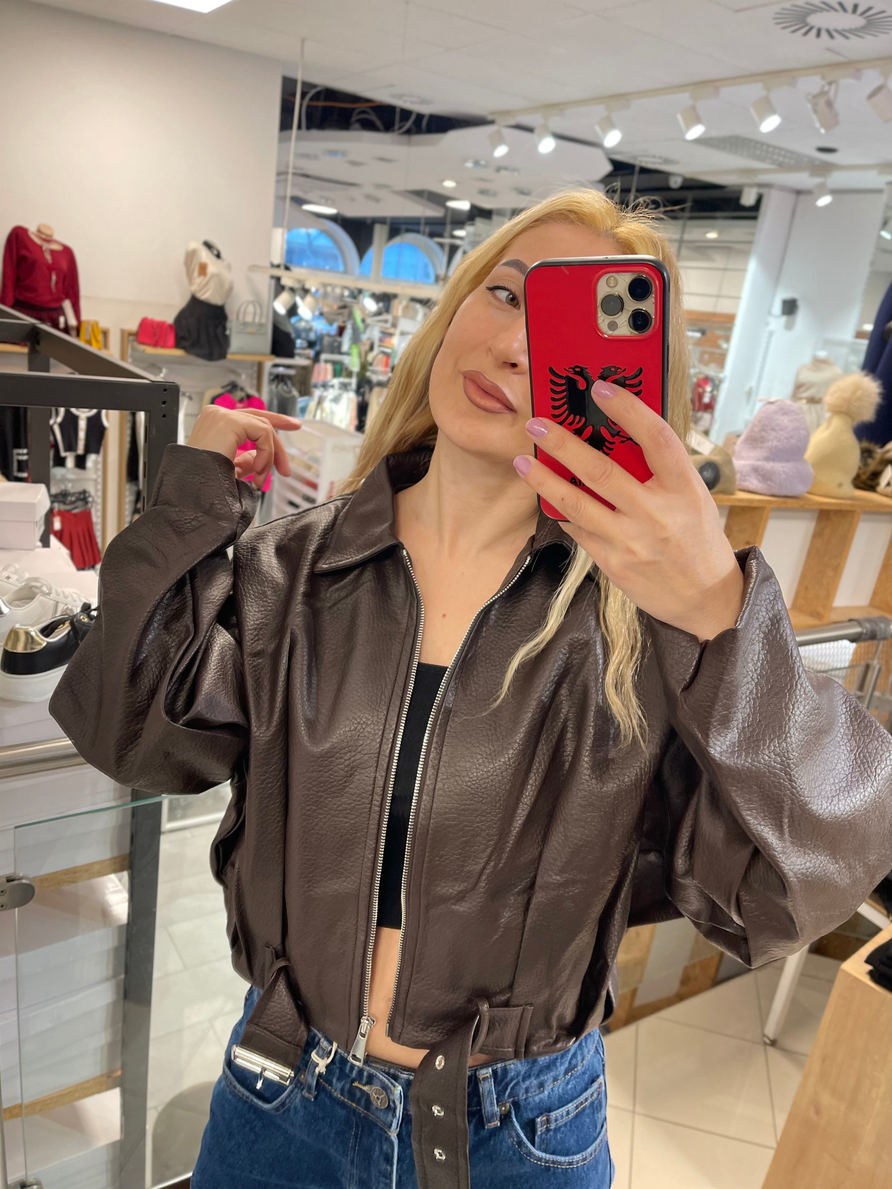 CARMEN LEDERJACKE AUS PU