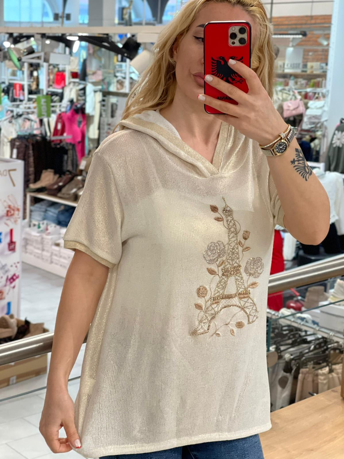 Viskose Kapuzen Shirt Liane
