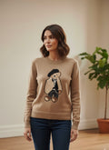PULLOVER MIT TEDDY-STICKEREI – KUSCHELIG & STYLISCH