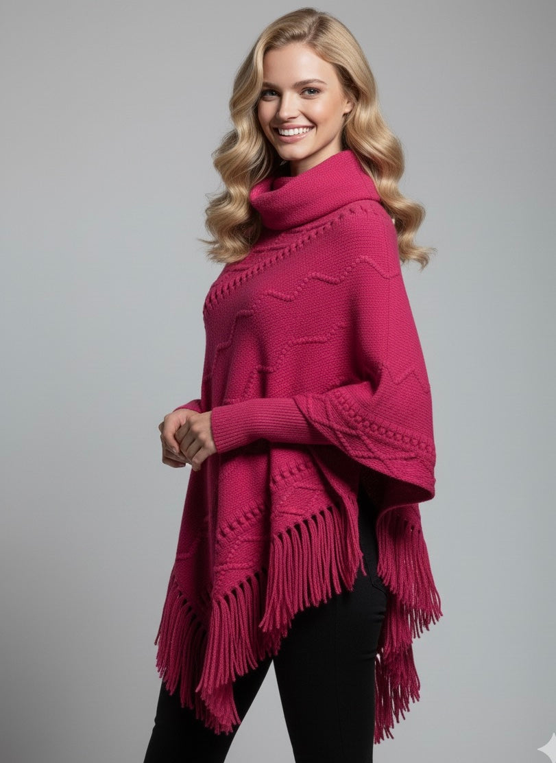 PONCHO ALINA IN PINK