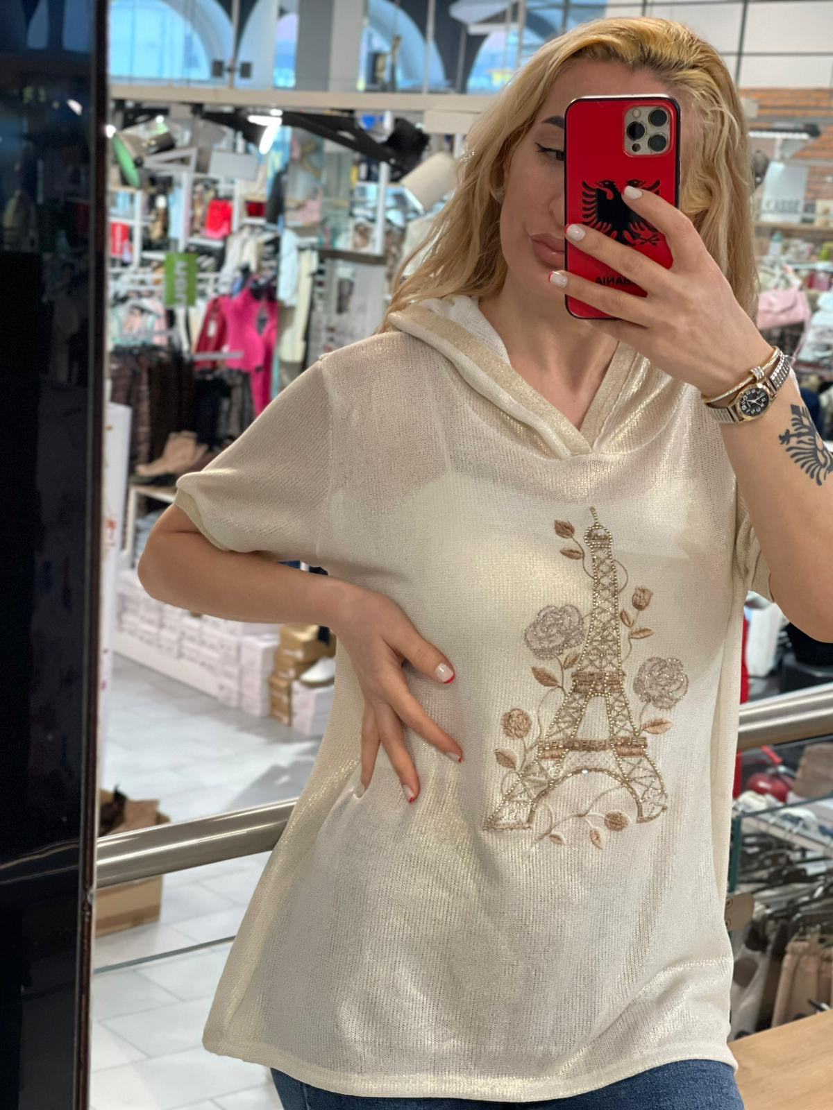 Viskose Kapuzen Shirt Liane