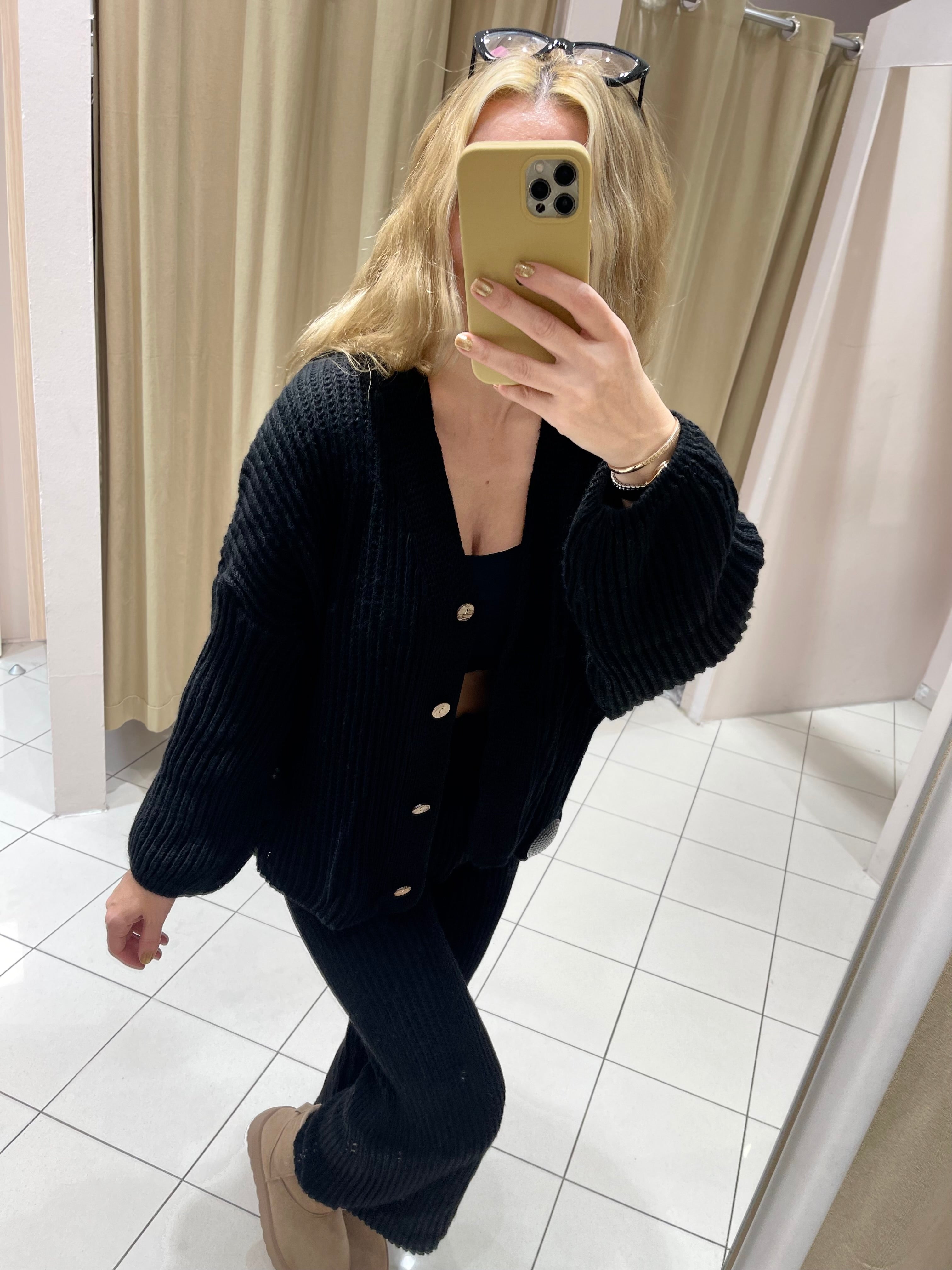 STRICK-ZWEITEILER IN SCHWARZ