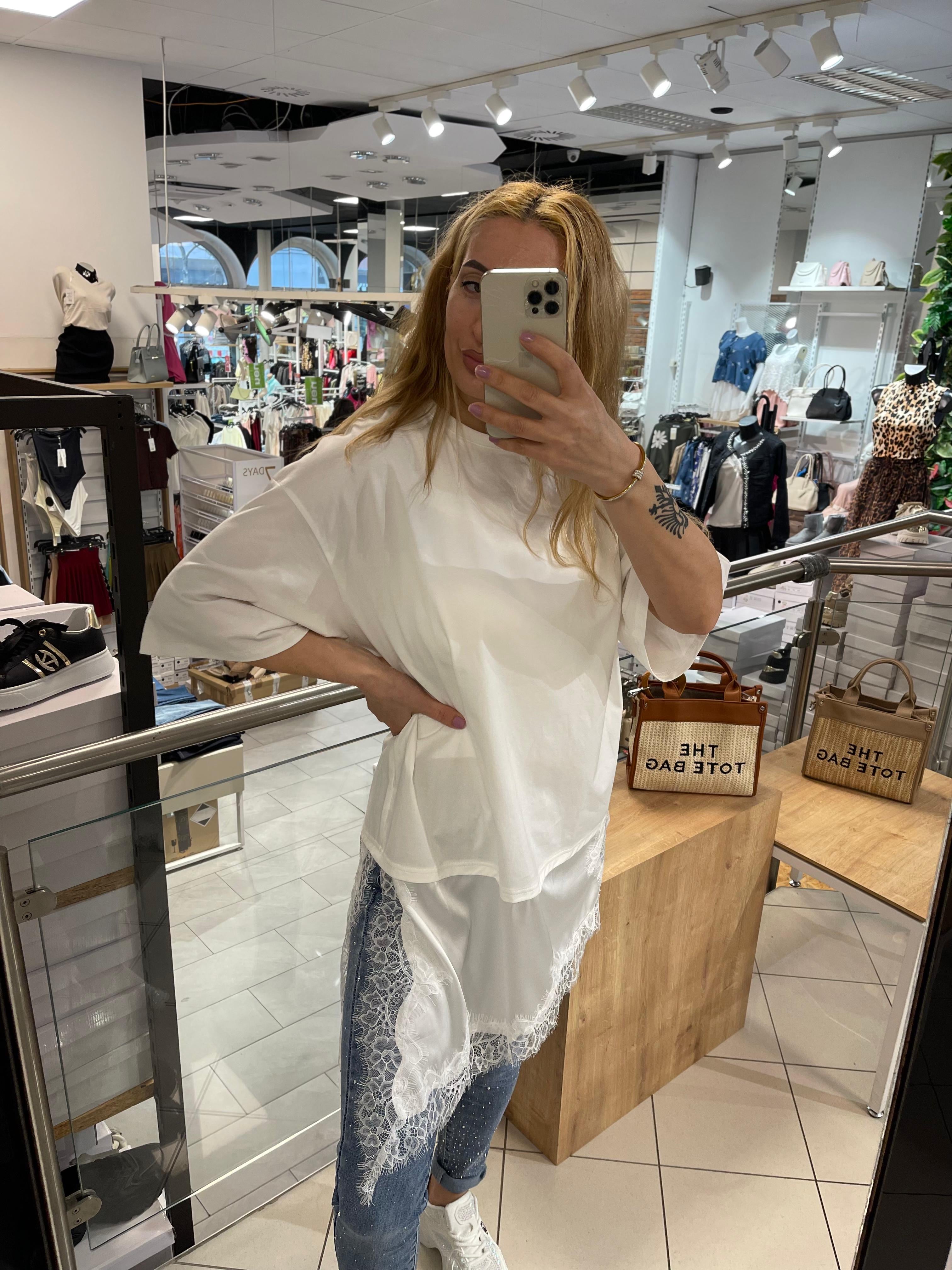 T-Shirt mit Spitze Anna