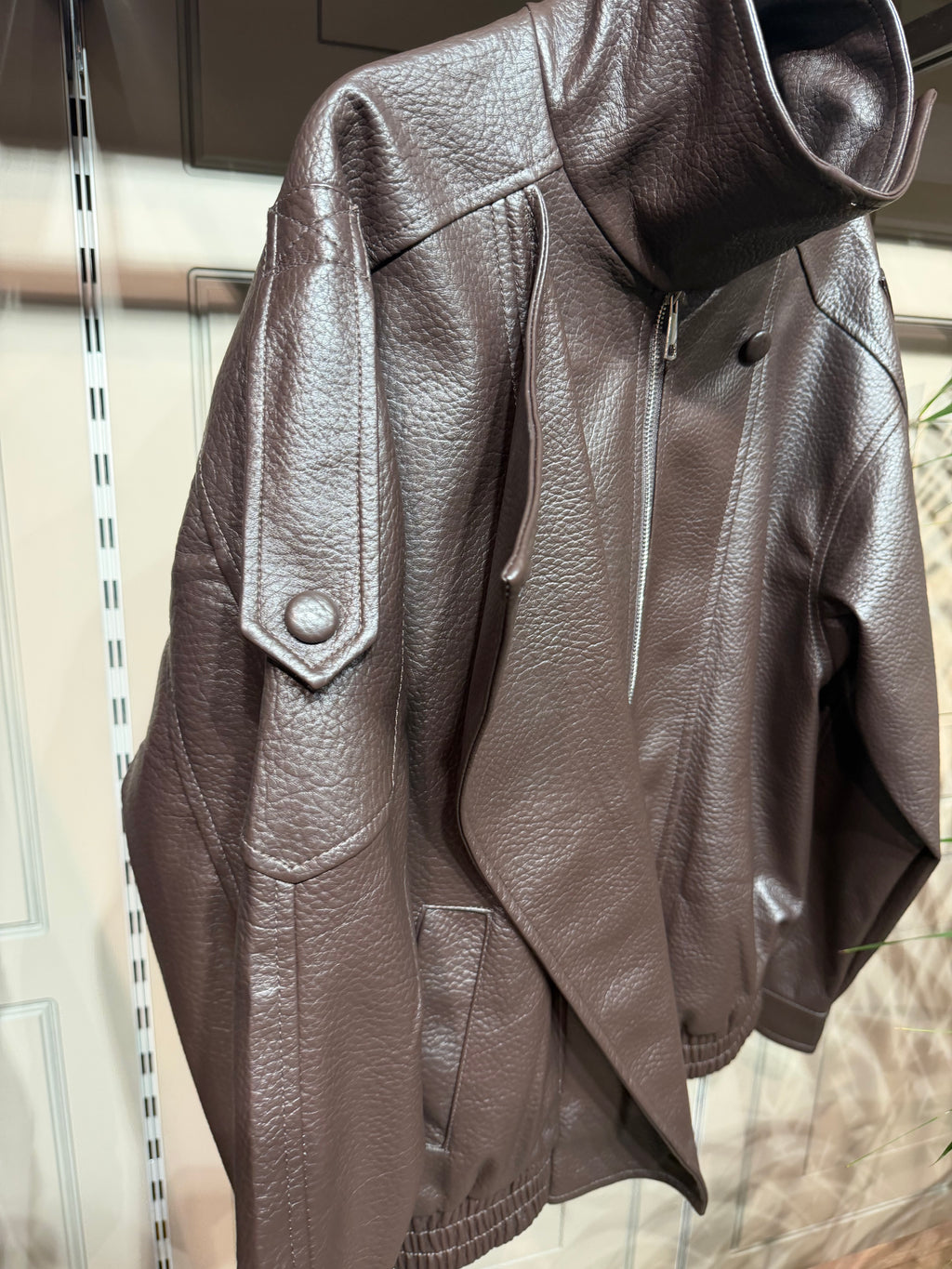 Bikerjacke mit Stehkragen und markanten Details