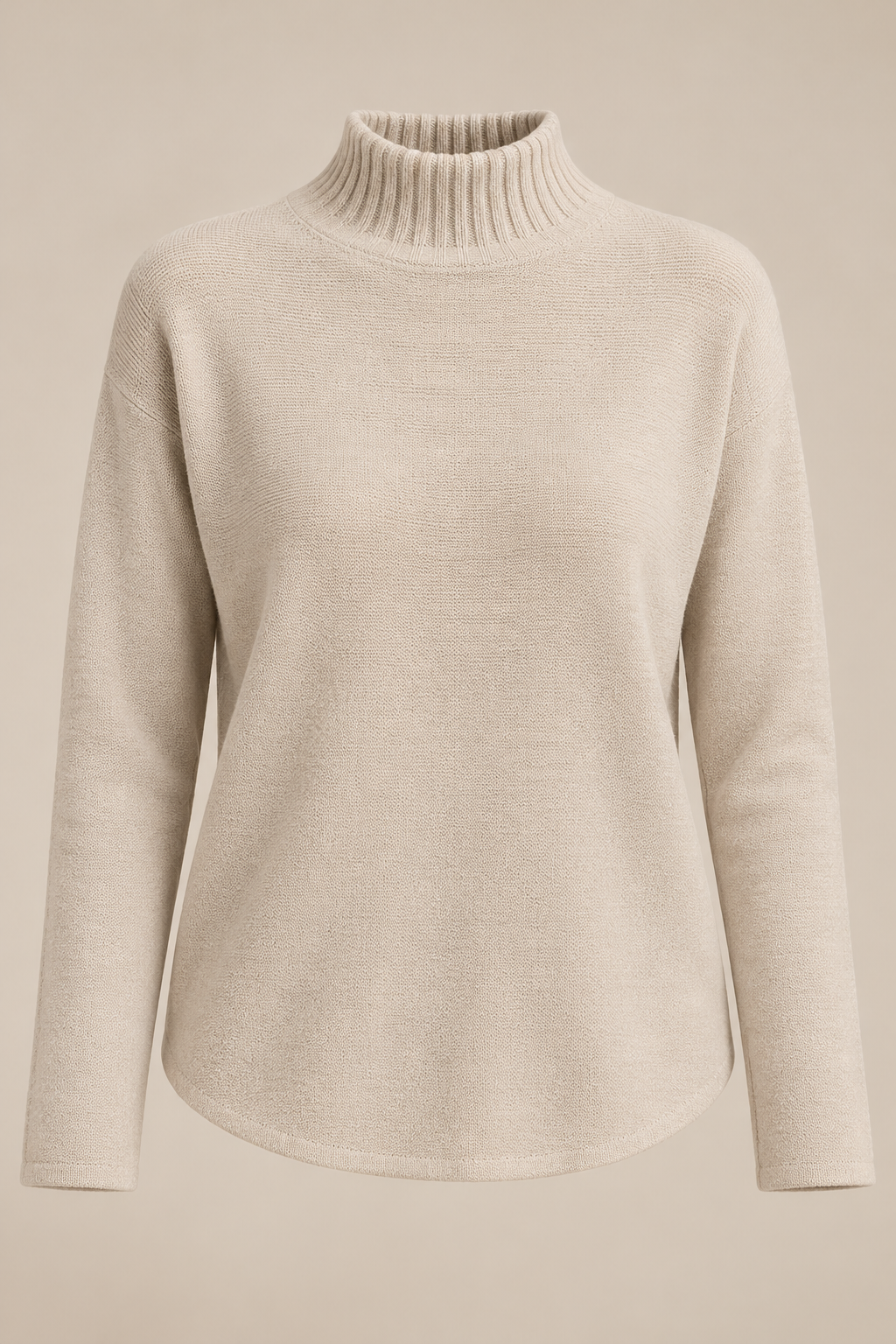DANITY Damen Strickpullover mit Stehkragen – Made in Italy
