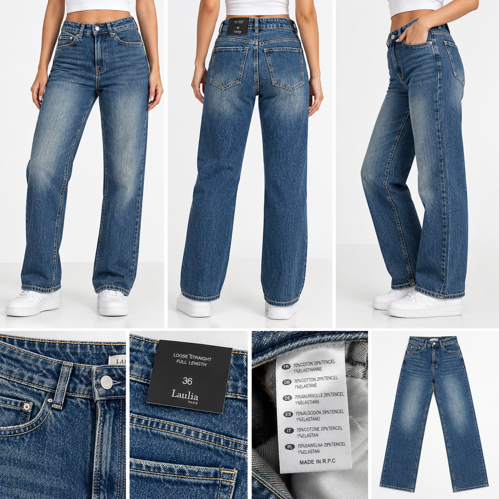 Laulia Damenjeans Loose Straight – Blue Denim