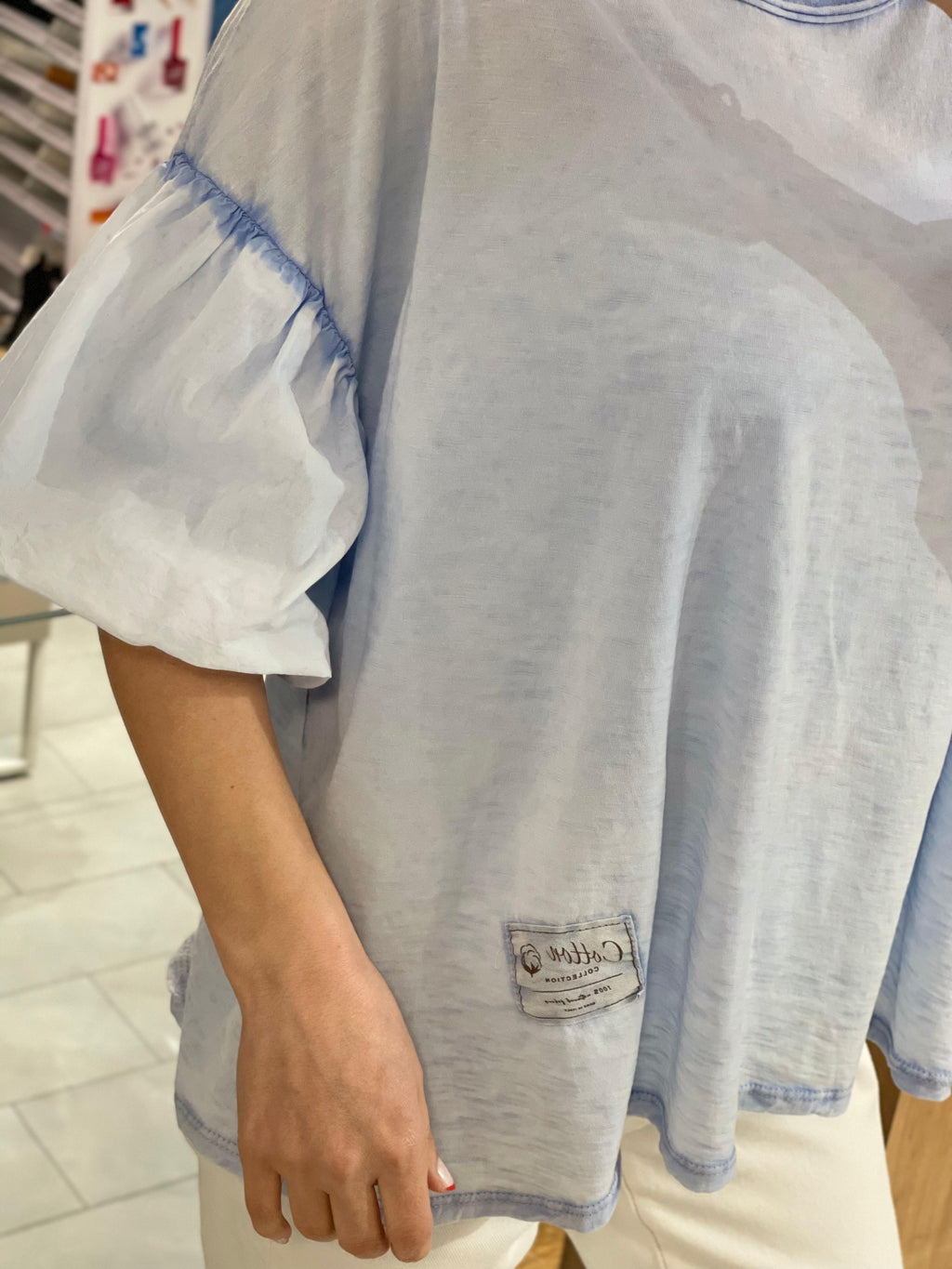 Volante Ärmeln Shirt Manja