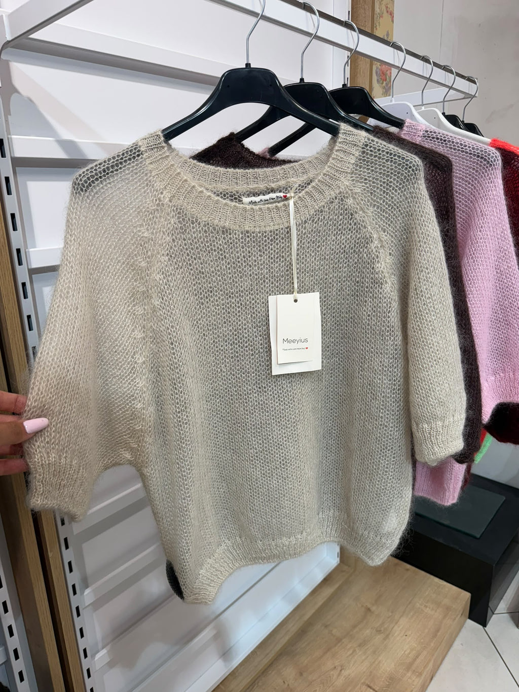 Kuschelige Mohair Pullover mit Puffärmeln – Made in Italy