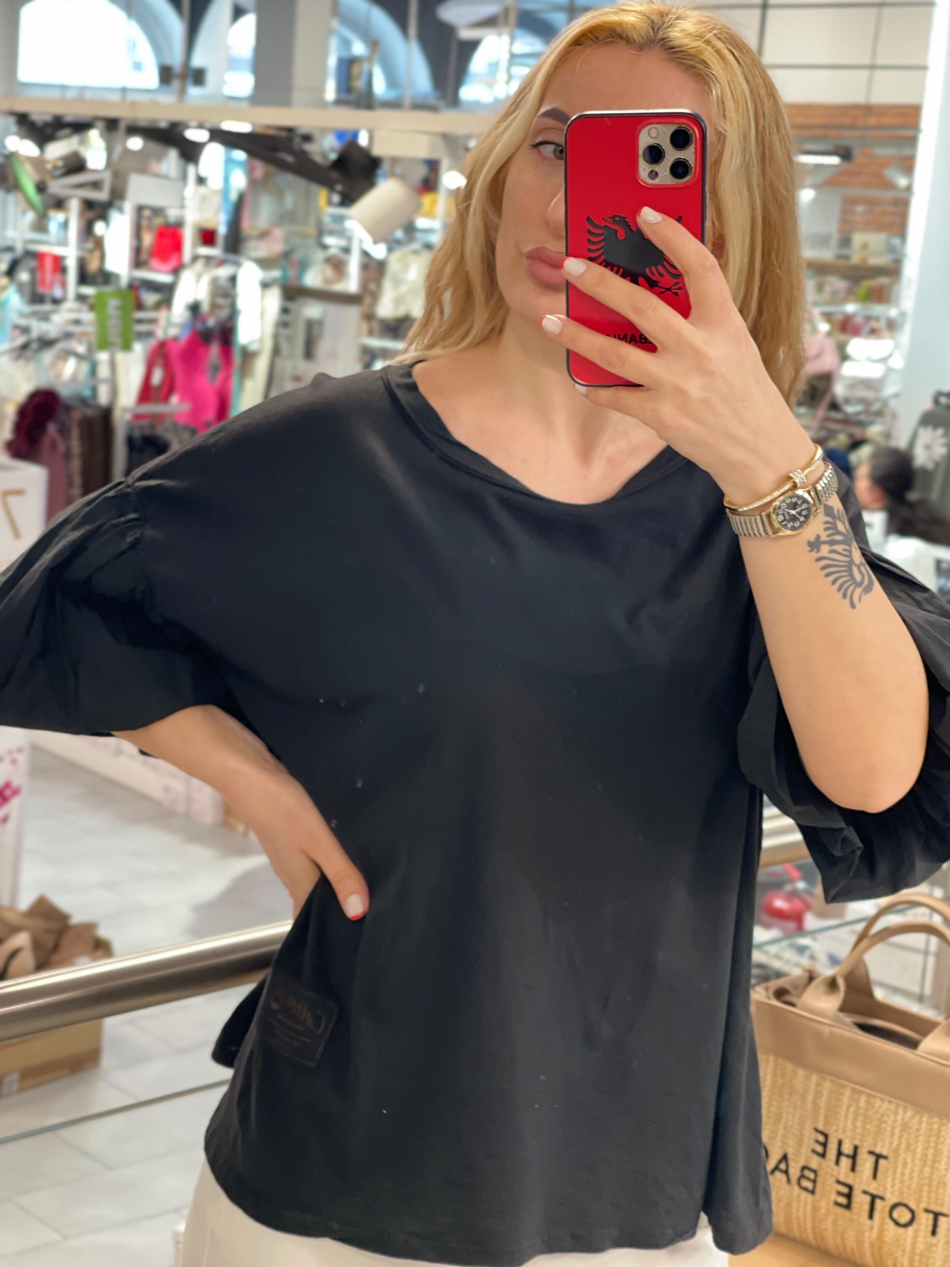 Volante Ärmeln Shirt Manja