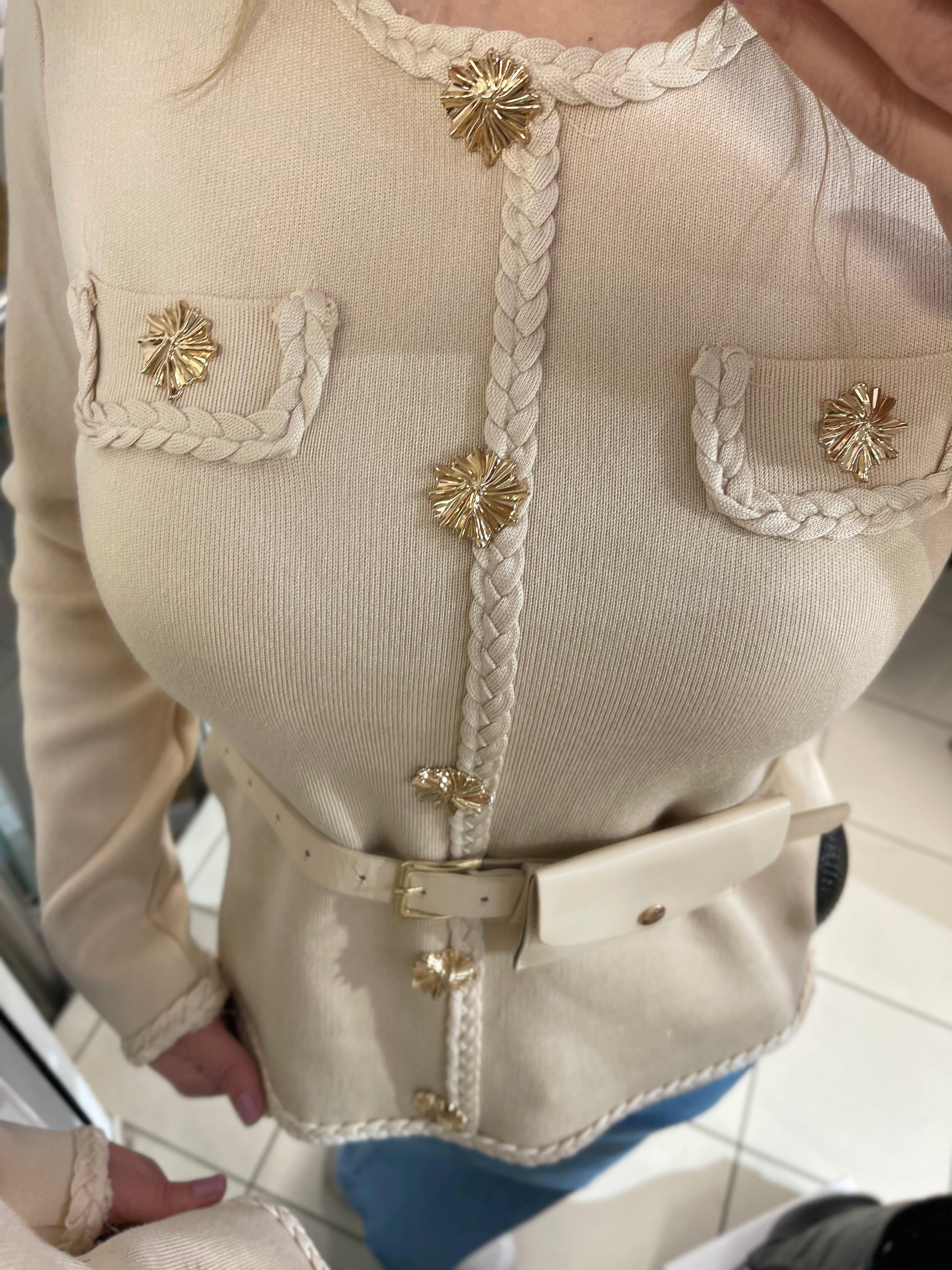 FEINSTRICK JACKE MIT GÜRTEL