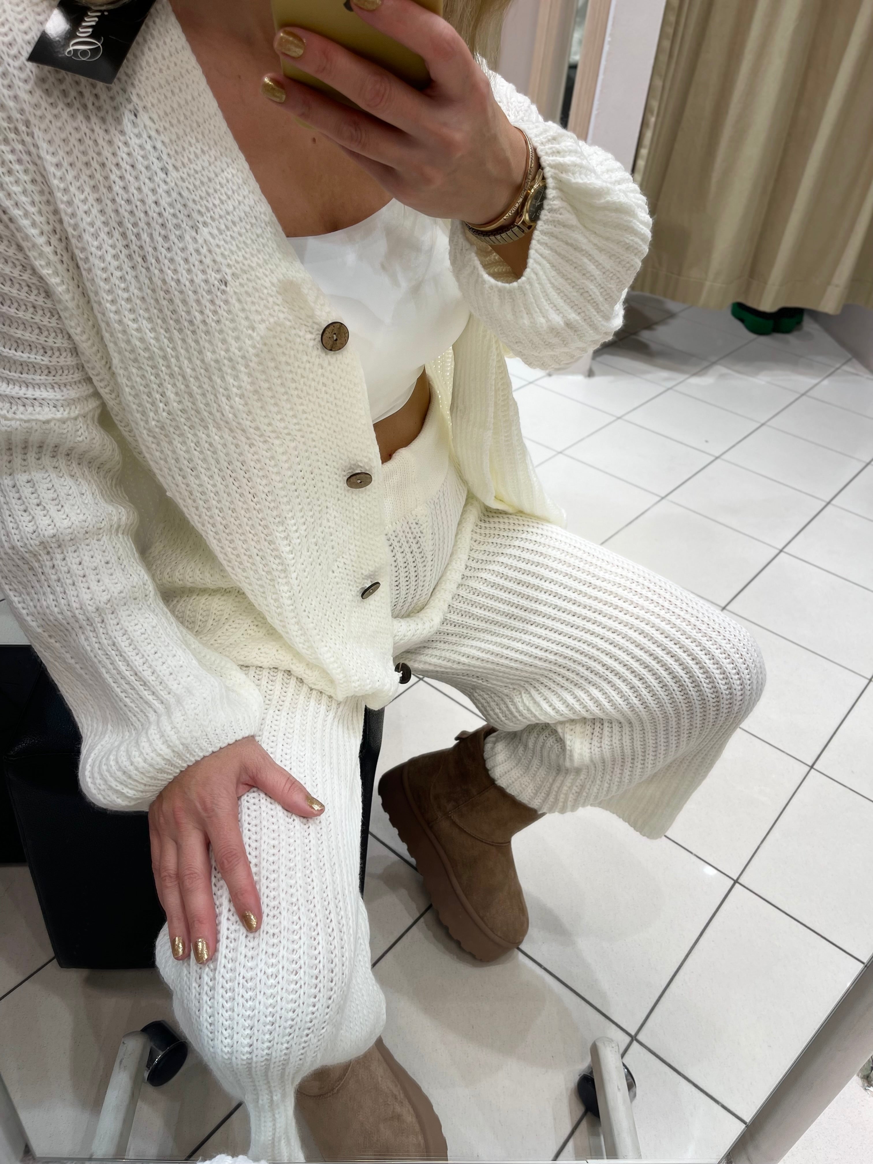 STRICK-ZWEITEILER IN WEISS