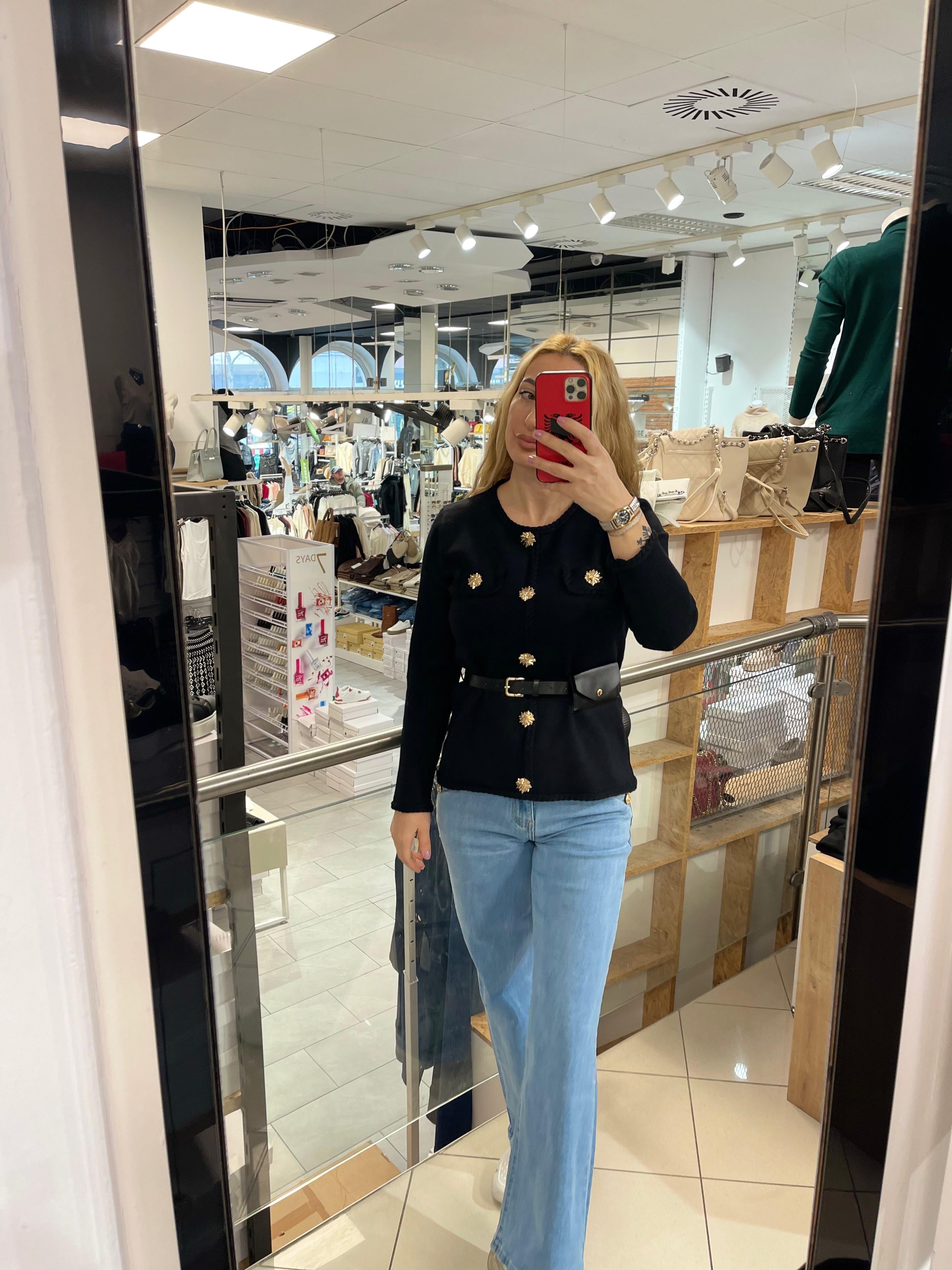 FEINSTRICK JACKE MIT GÜRTEL