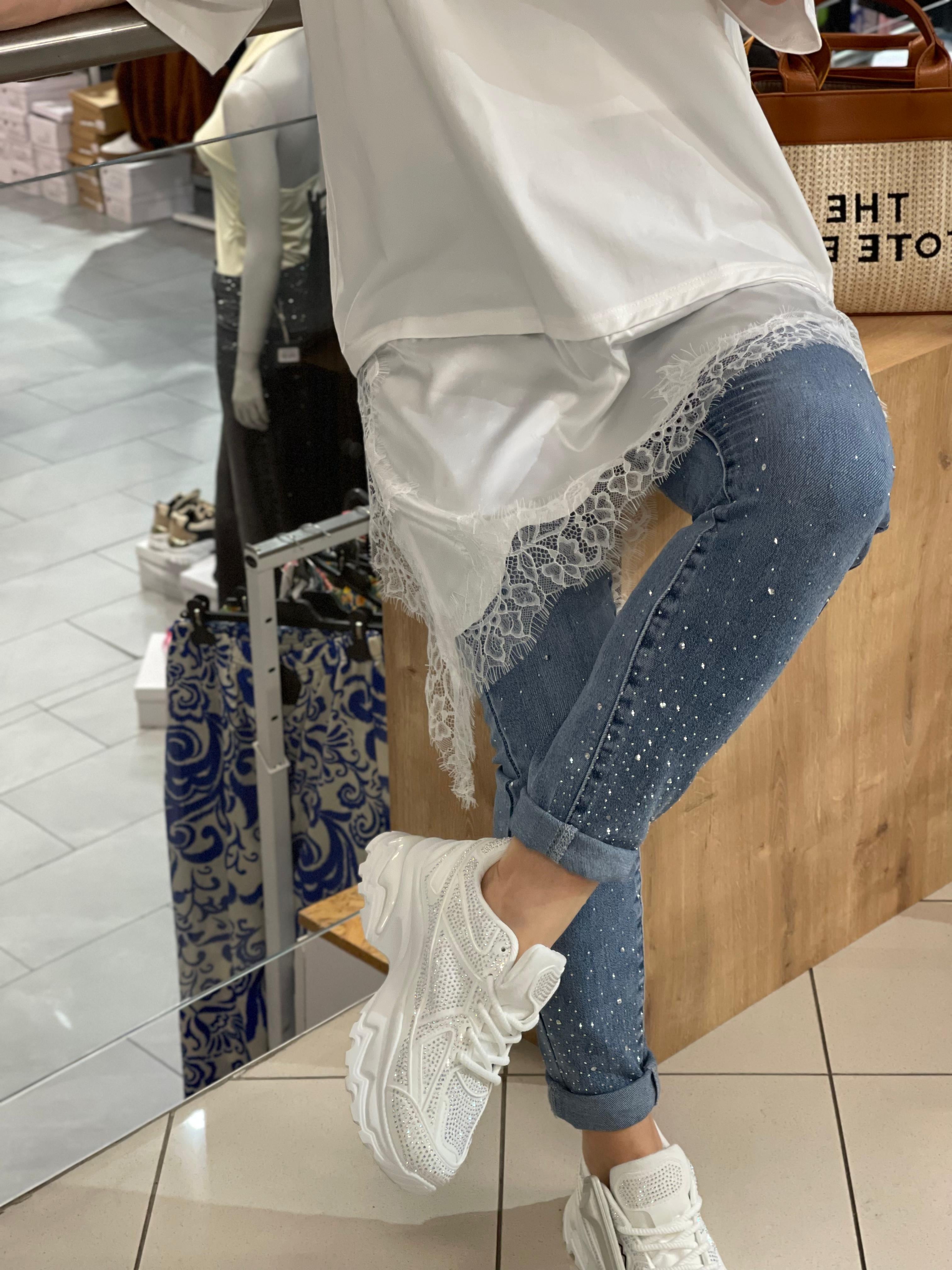 T-Shirt mit Spitze Anna