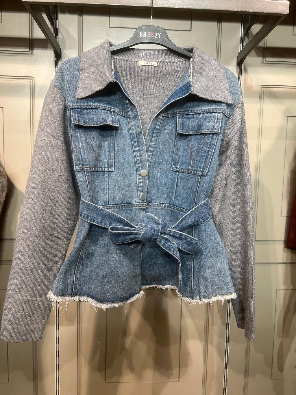 JEANS STRICKJACKE MIA