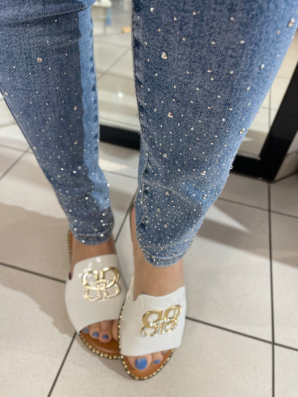 Glitzer Jeans Milena