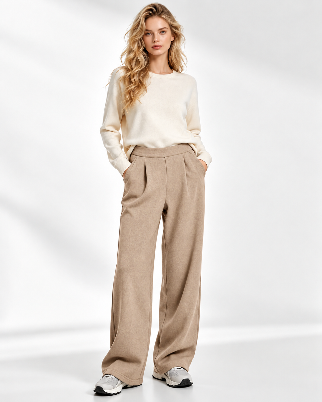 Elegante Wide-Leg Hose mit Bundfalten