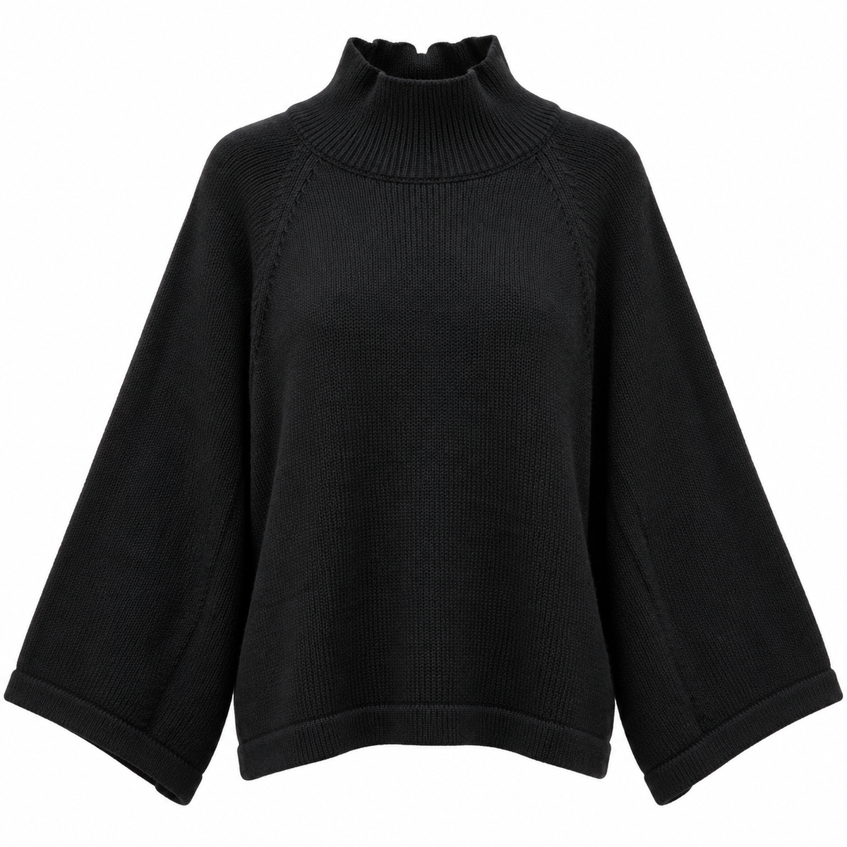 Oversize Strickpullover mit Stehkragen – Damen