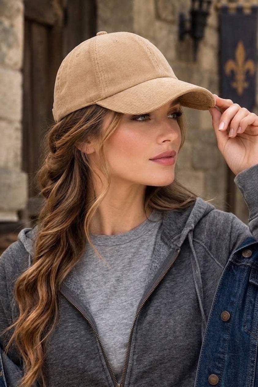 Cord Cap – Baseball Cap im Vintage-Look