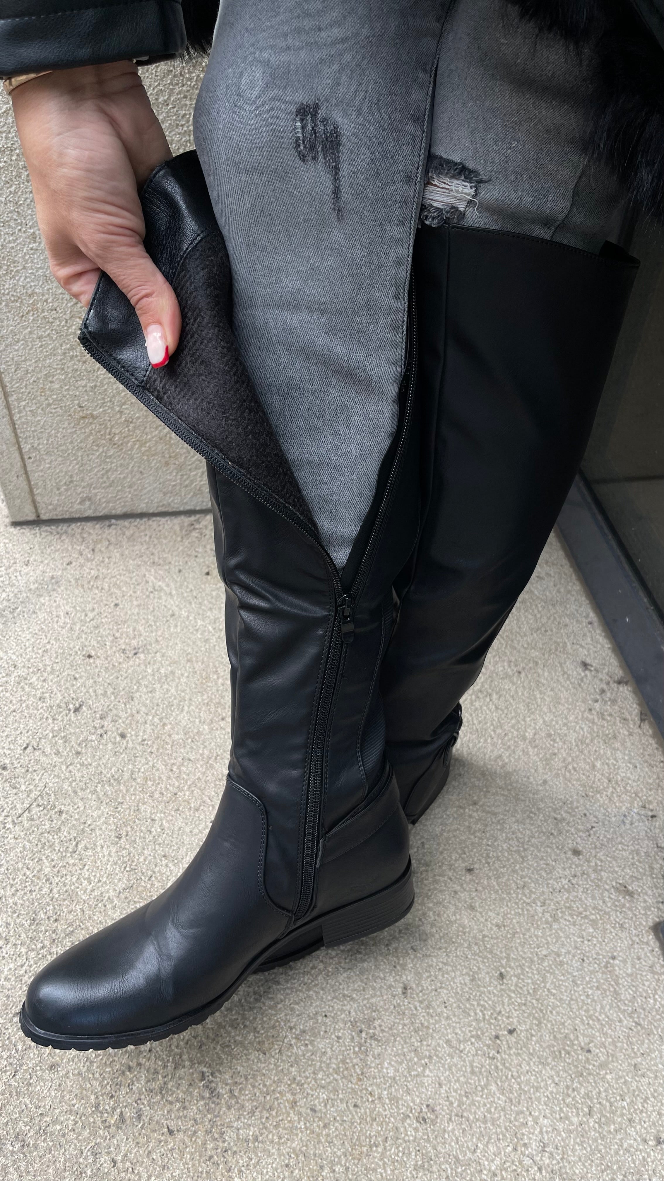 REITERSTIL STIEFEL IN SCHWARZ
