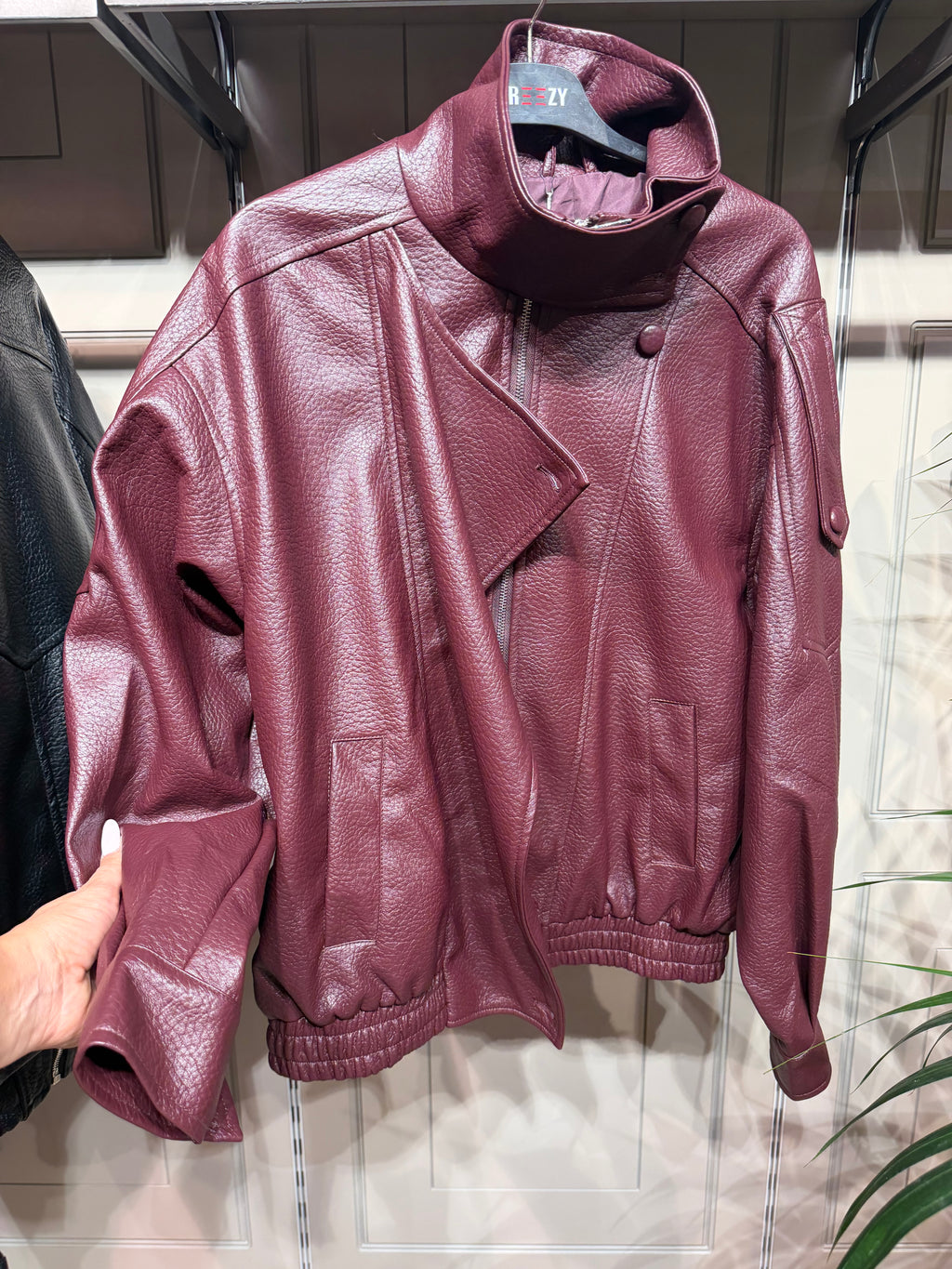 Bikerjacke mit Stehkragen und markanten Details