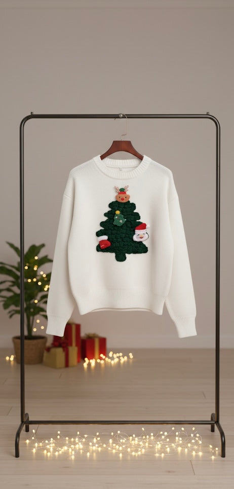FESTLICHER TANNENBAUM-PULLOVER