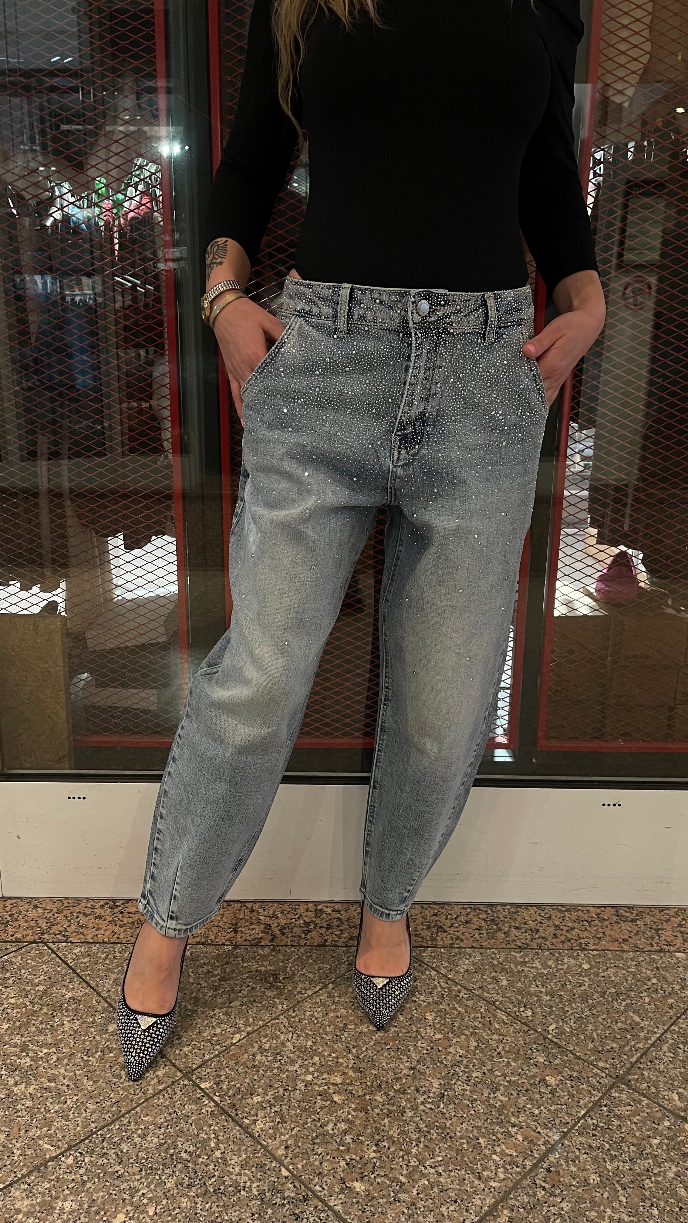 GLITZER JEANS JULIA