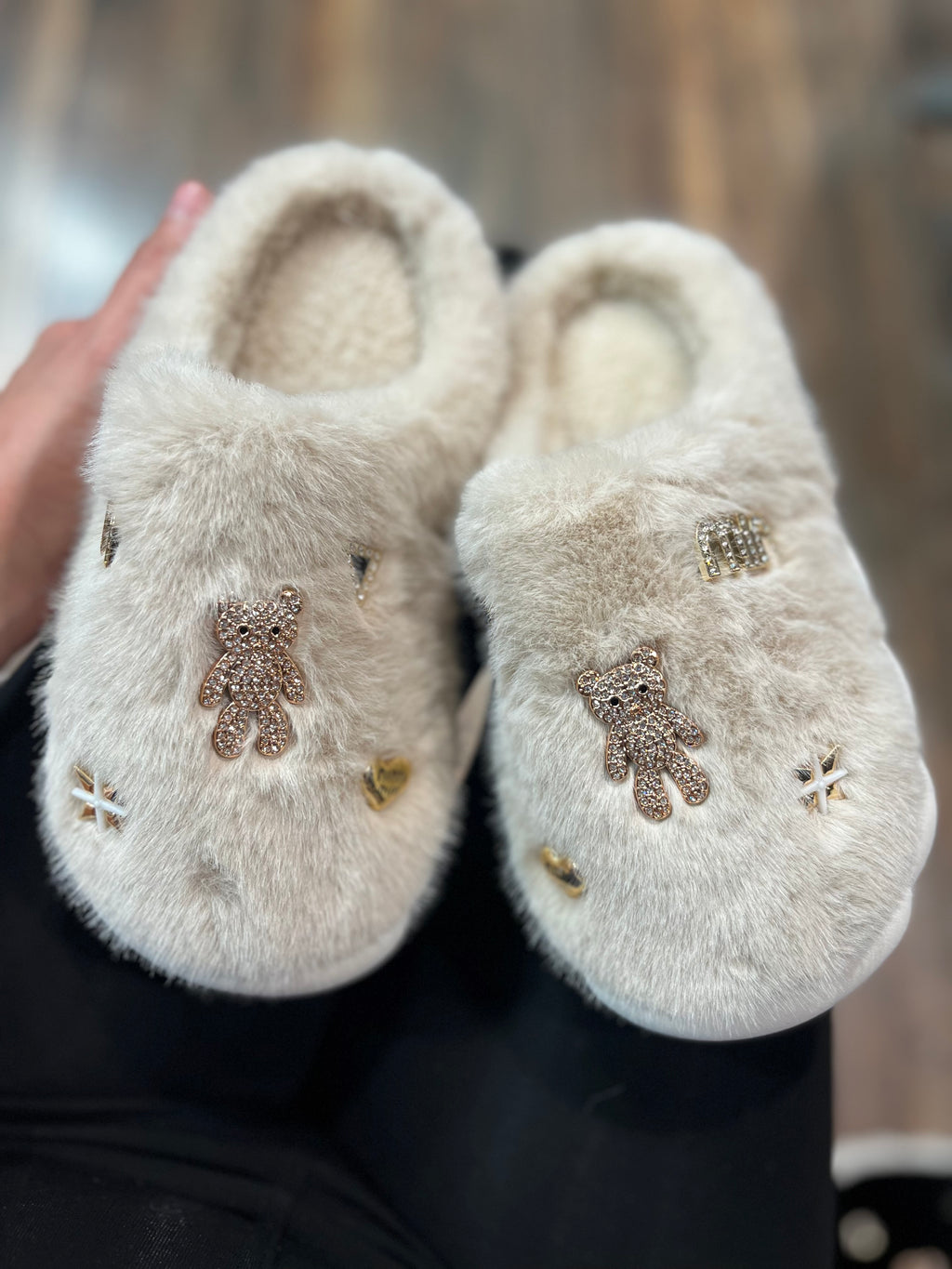 TEDDY GLAM SLIPPERS BEIGE